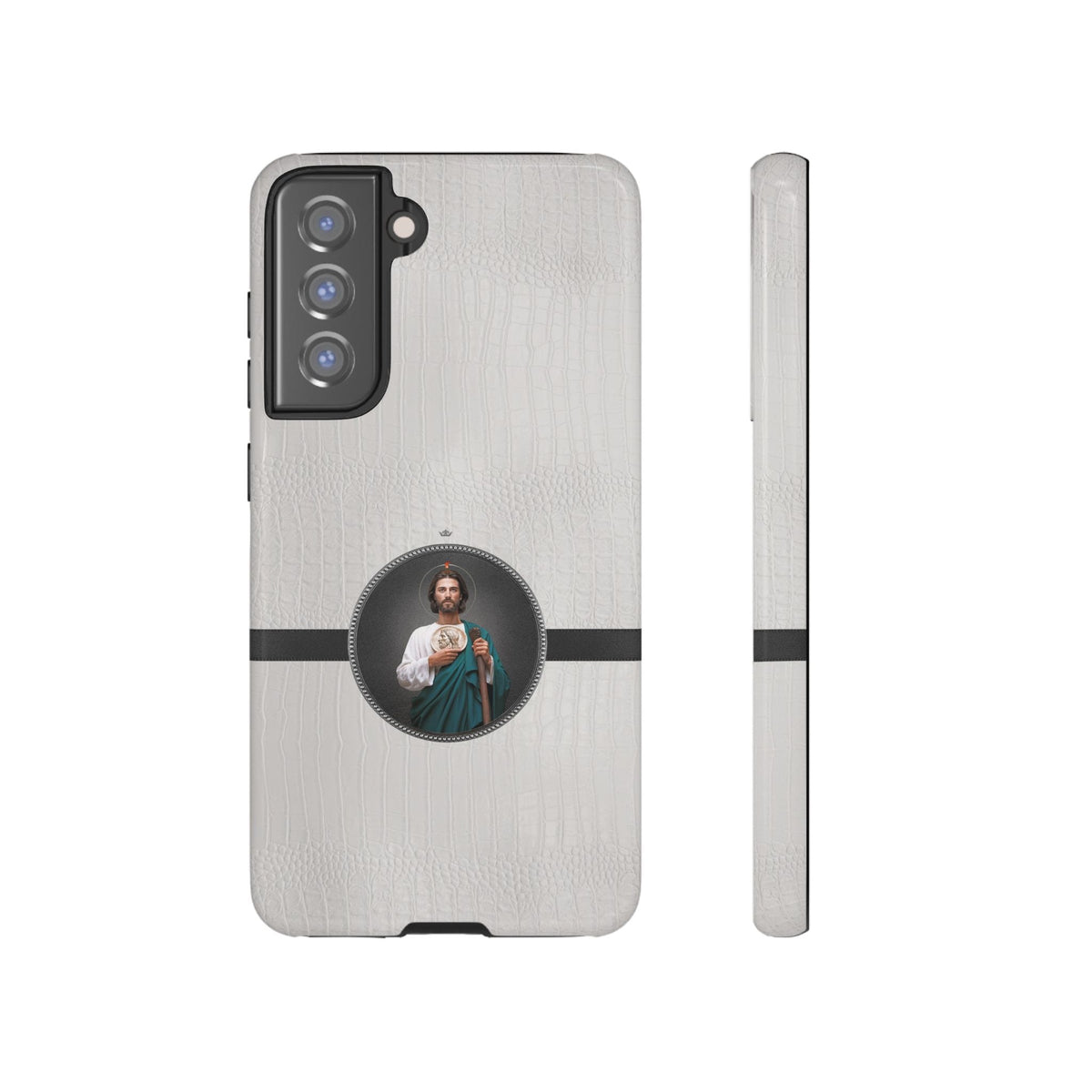 St. Jude Hard Phone Case (Blanc Croc) Copyright VENXARA