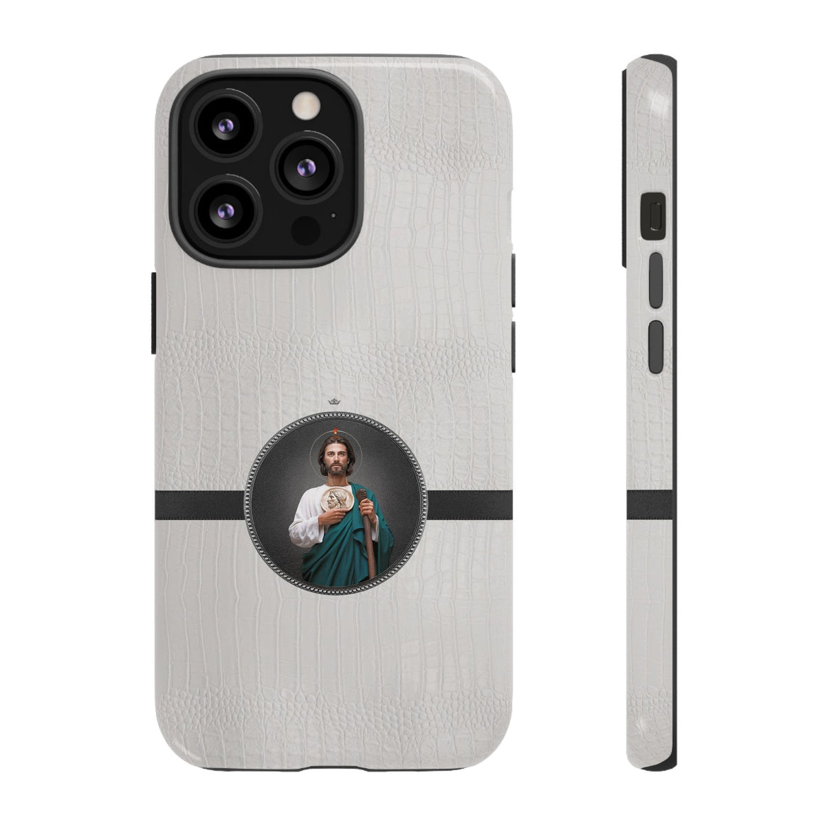 St. Jude Hard Phone Case (Blanc Croc) Copyright VENXARA