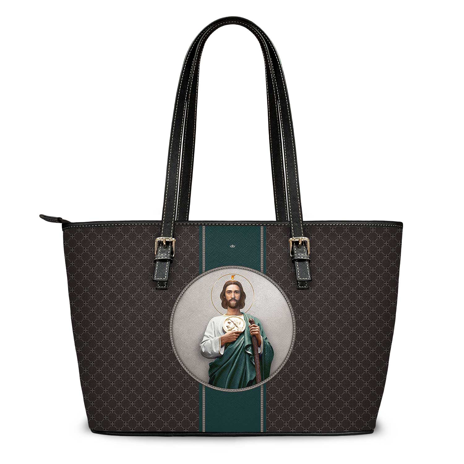 St. Jude Medallion Tote Bag (Charcoal) - VENXARA®