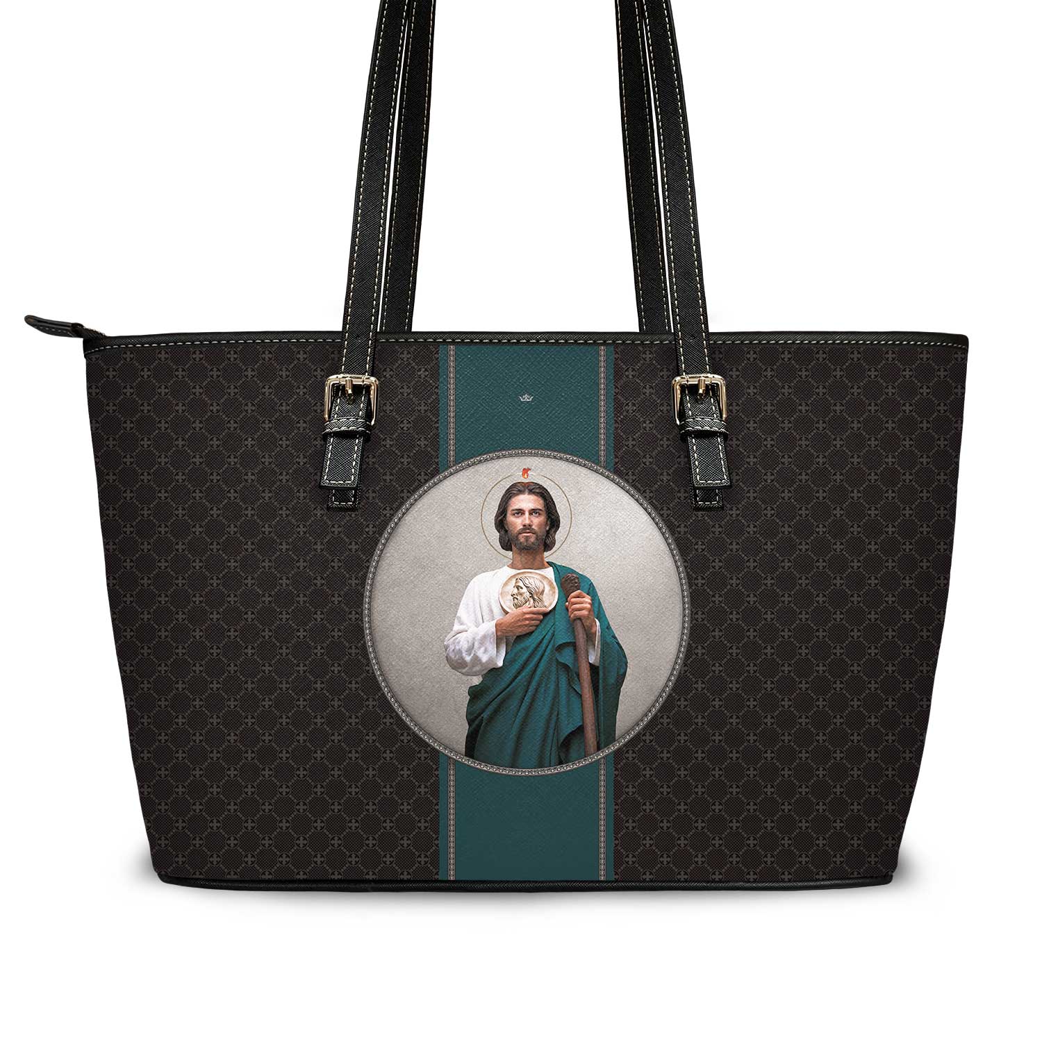 St. Jude Medallion Tote Bag (Charcoal) - VENXARA®