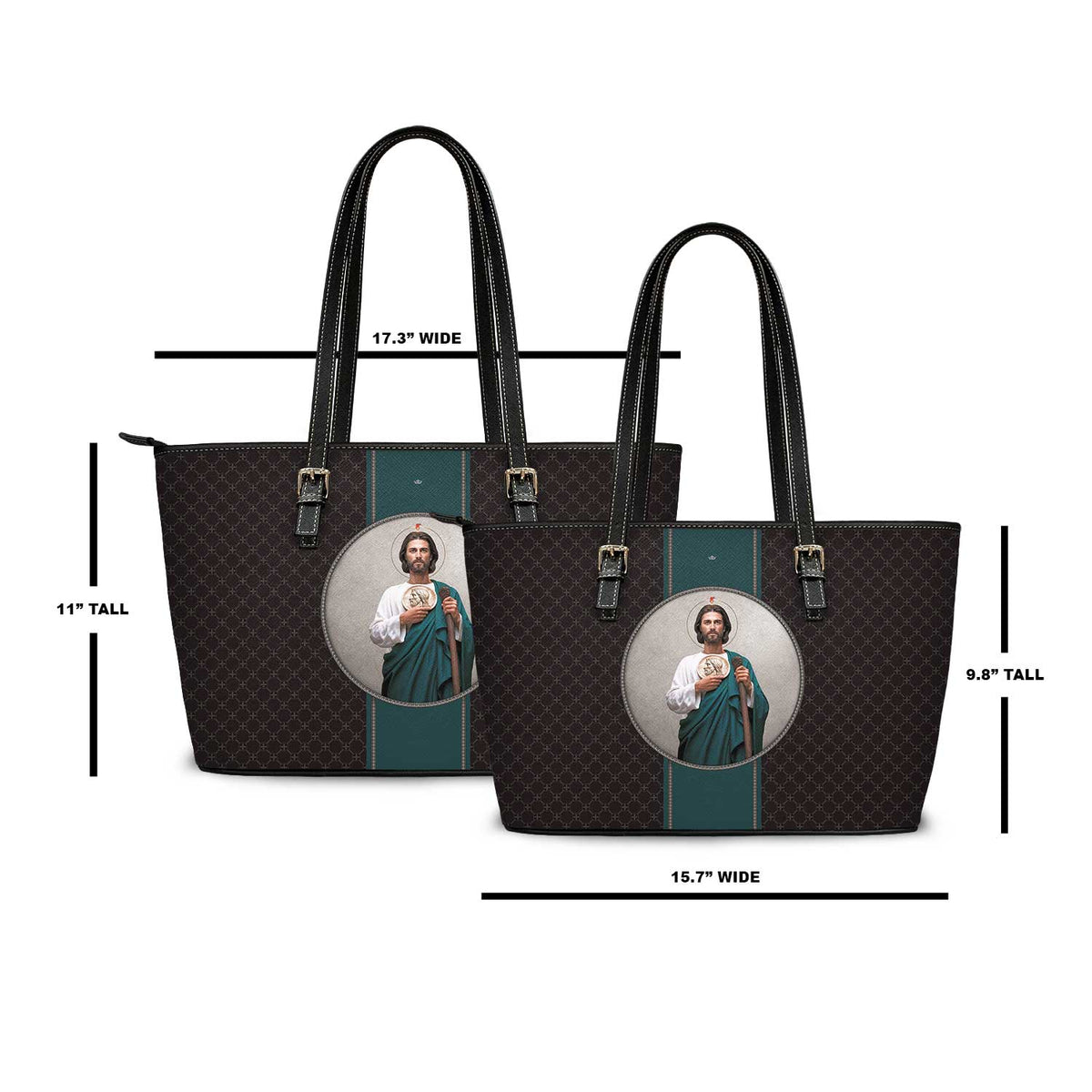 St. Jude Medallion Tote Bag (Charcoal) Copyright VENXARA