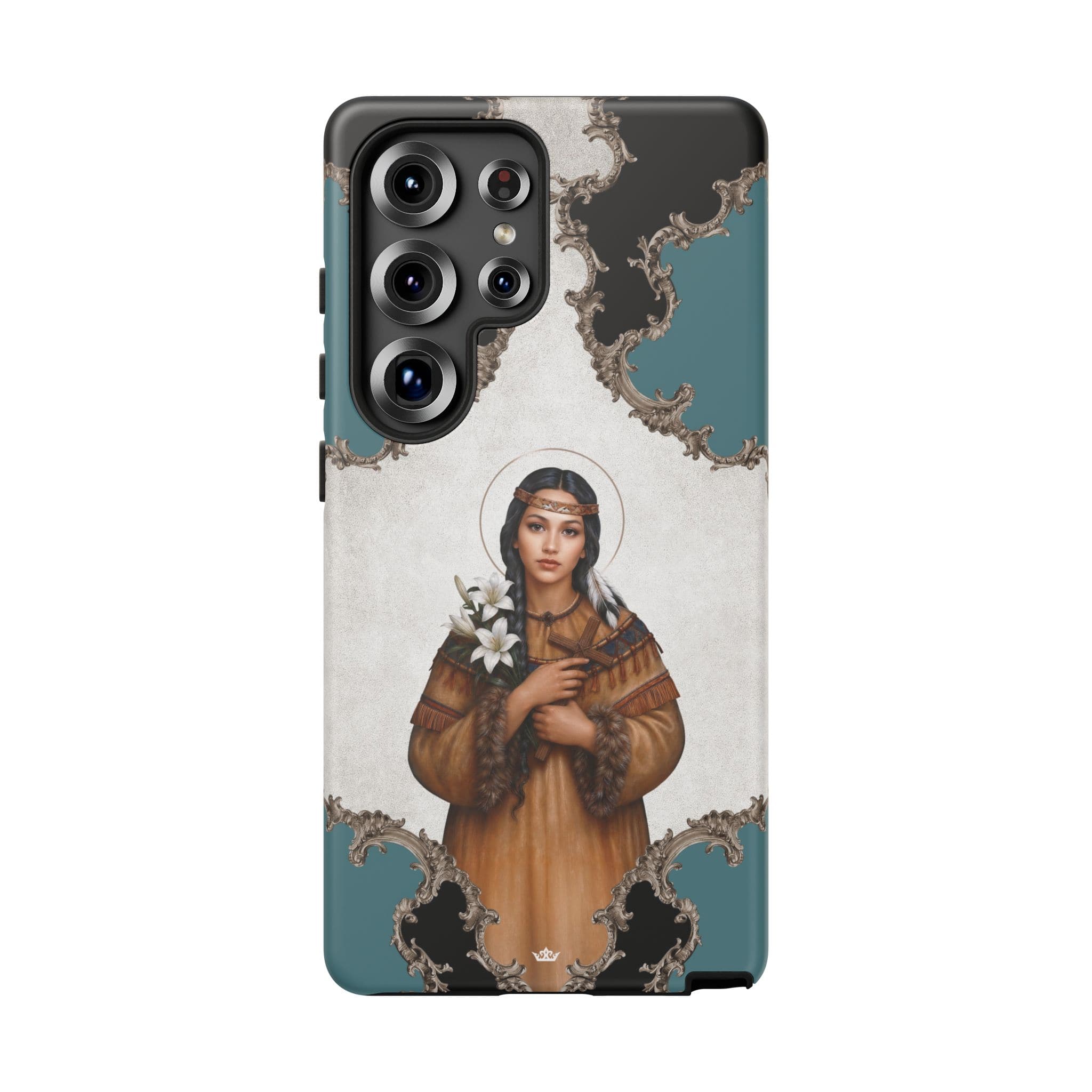 St. Kateri Hard Phone Case (Barqoue Blue) Copyright VENXARA