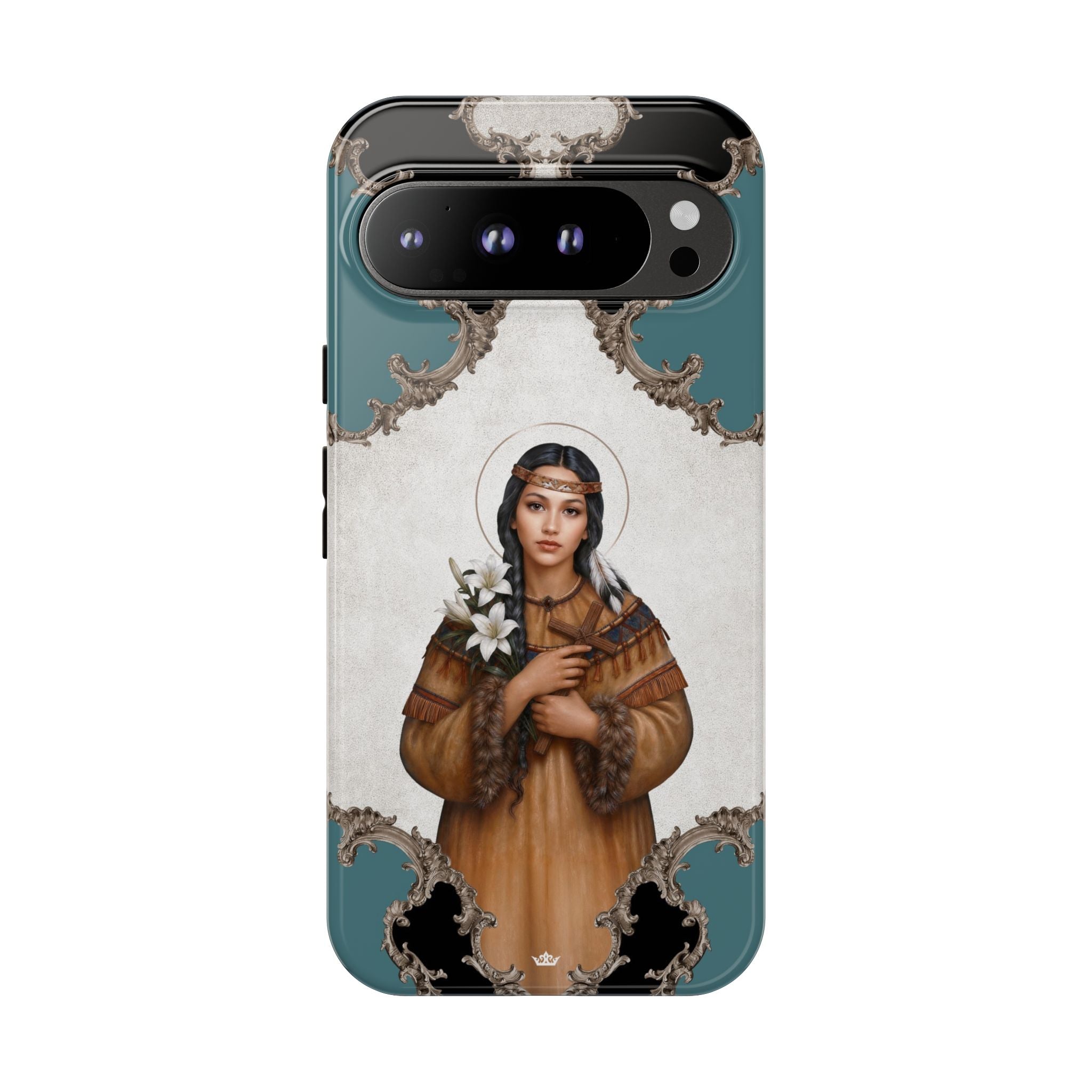 St. Kateri Hard Phone Case (Barqoue Blue) Copyright VENXARA