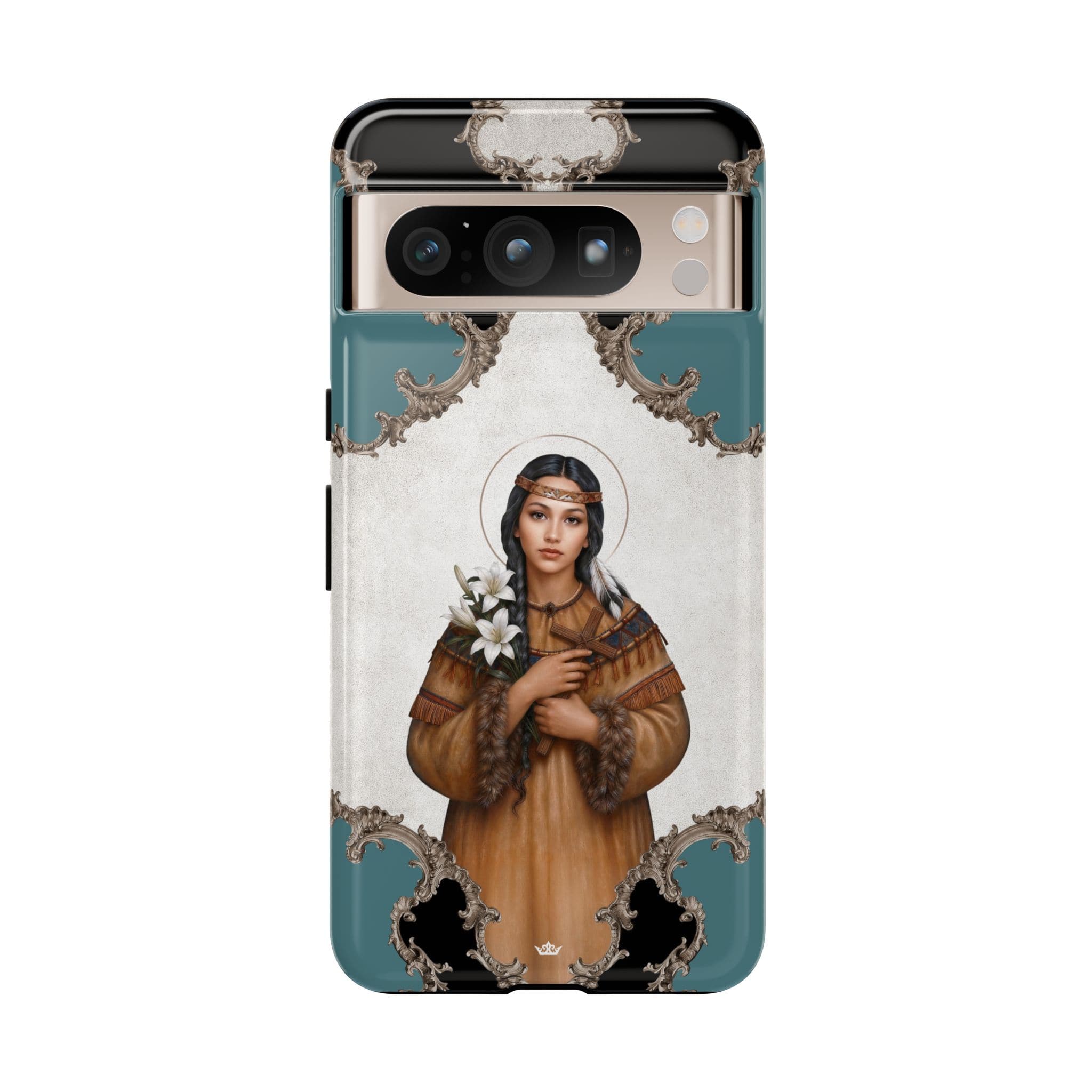 St. Kateri Hard Phone Case (Barqoue Blue) Copyright VENXARA