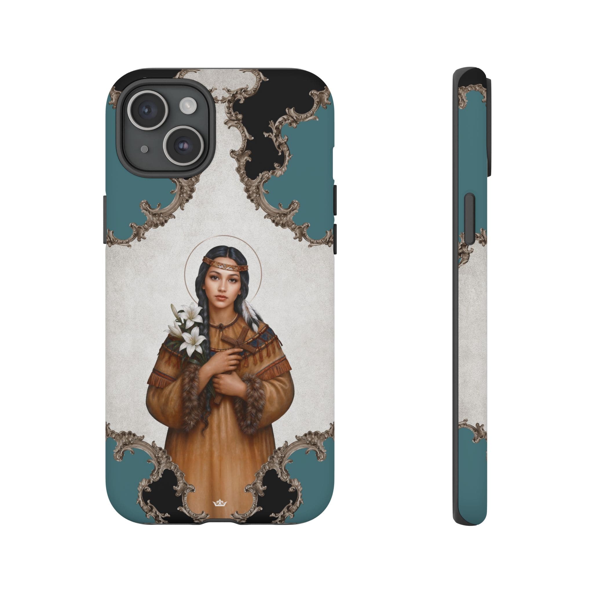 St. Kateri Hard Phone Case (Barqoue Blue) Copyright VENXARA