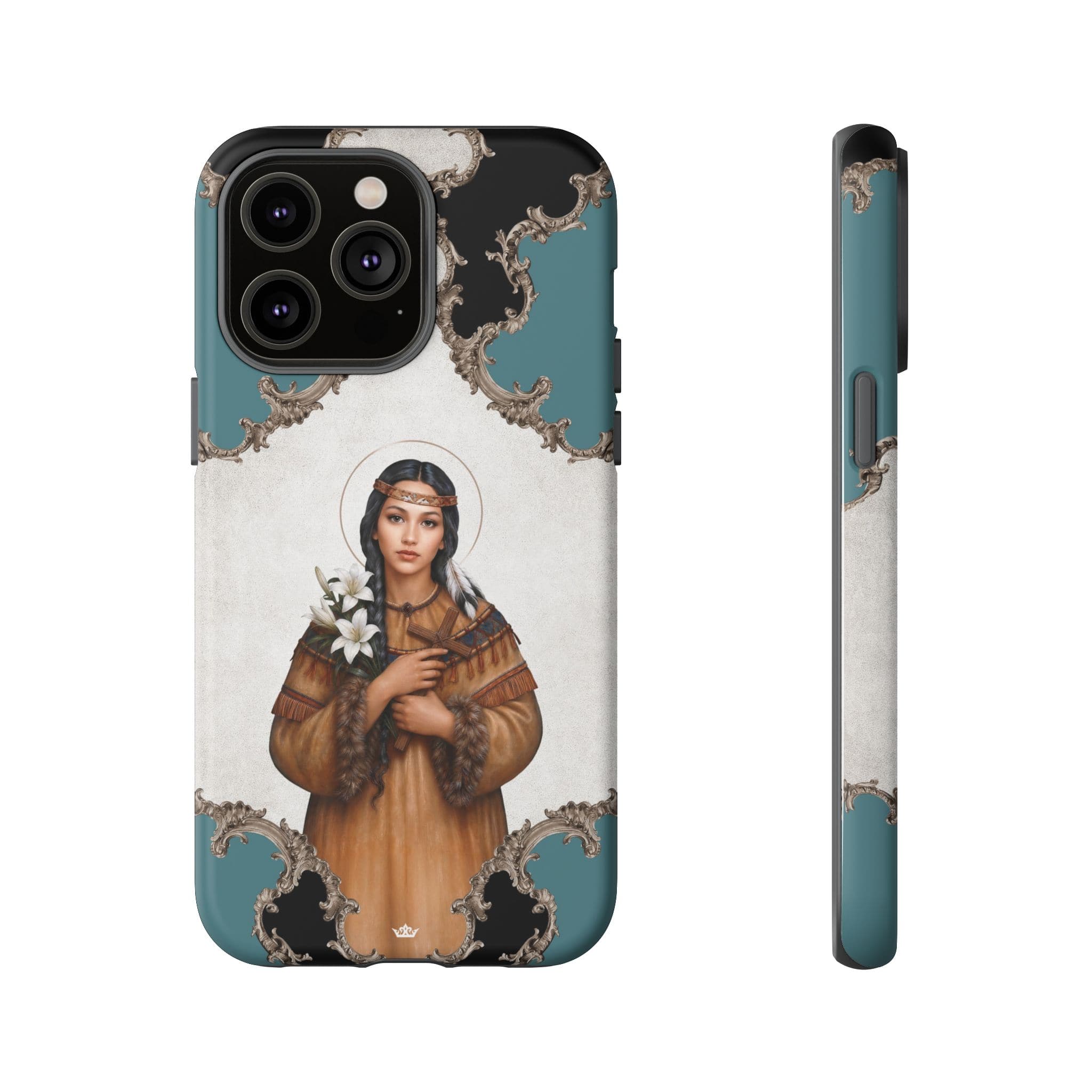 St. Kateri Hard Phone Case (Barqoue Blue) Copyright VENXARA