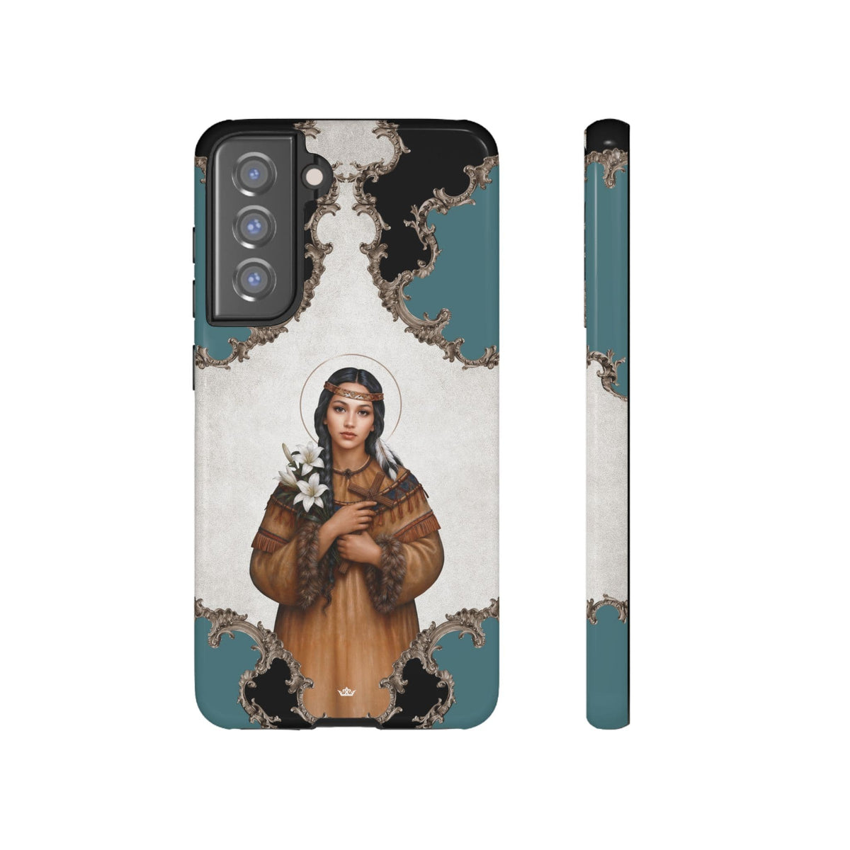 St. Kateri Hard Phone Case (Barqoue Blue) Copyright VENXARA