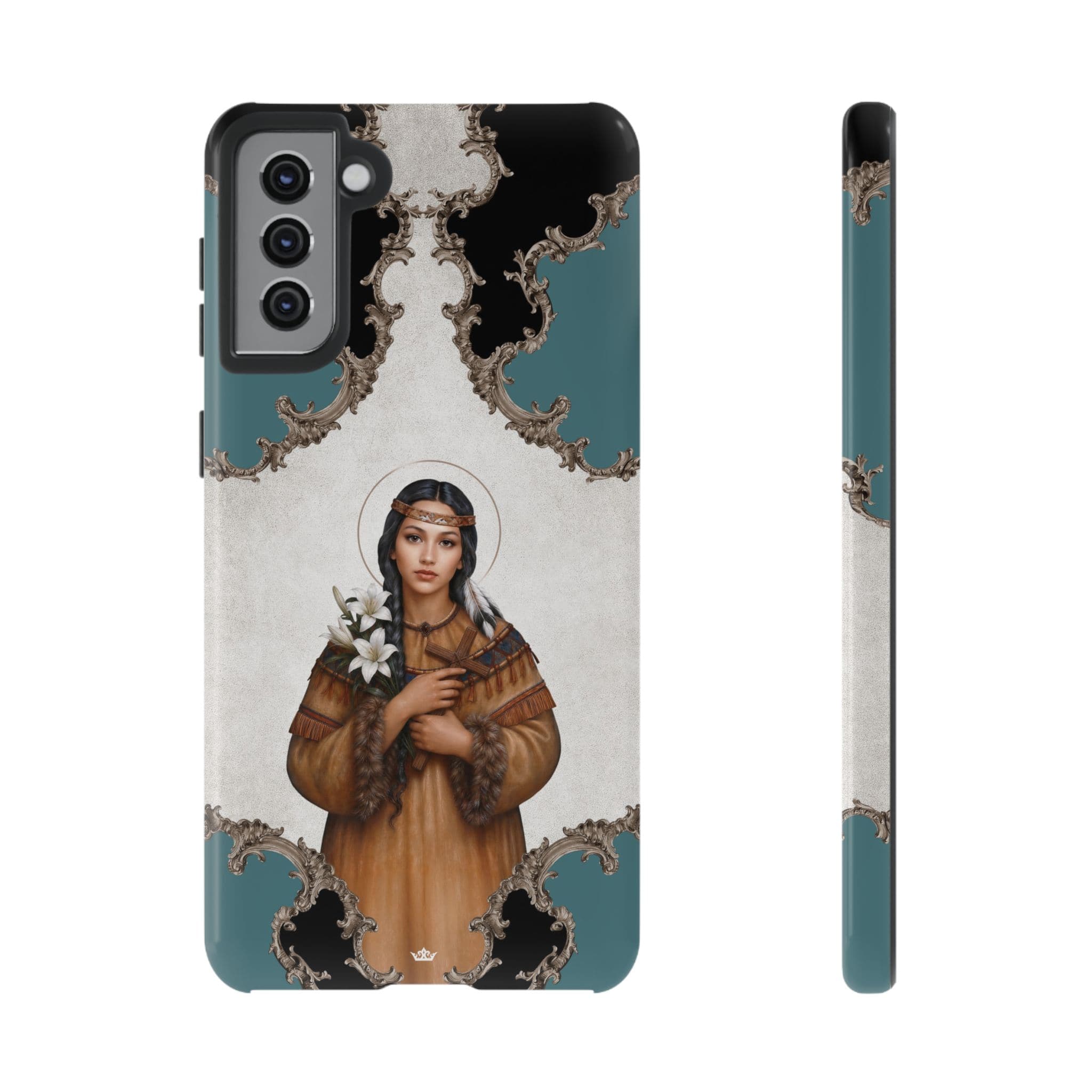 St. Kateri Hard Phone Case (Barqoue Blue) Copyright VENXARA