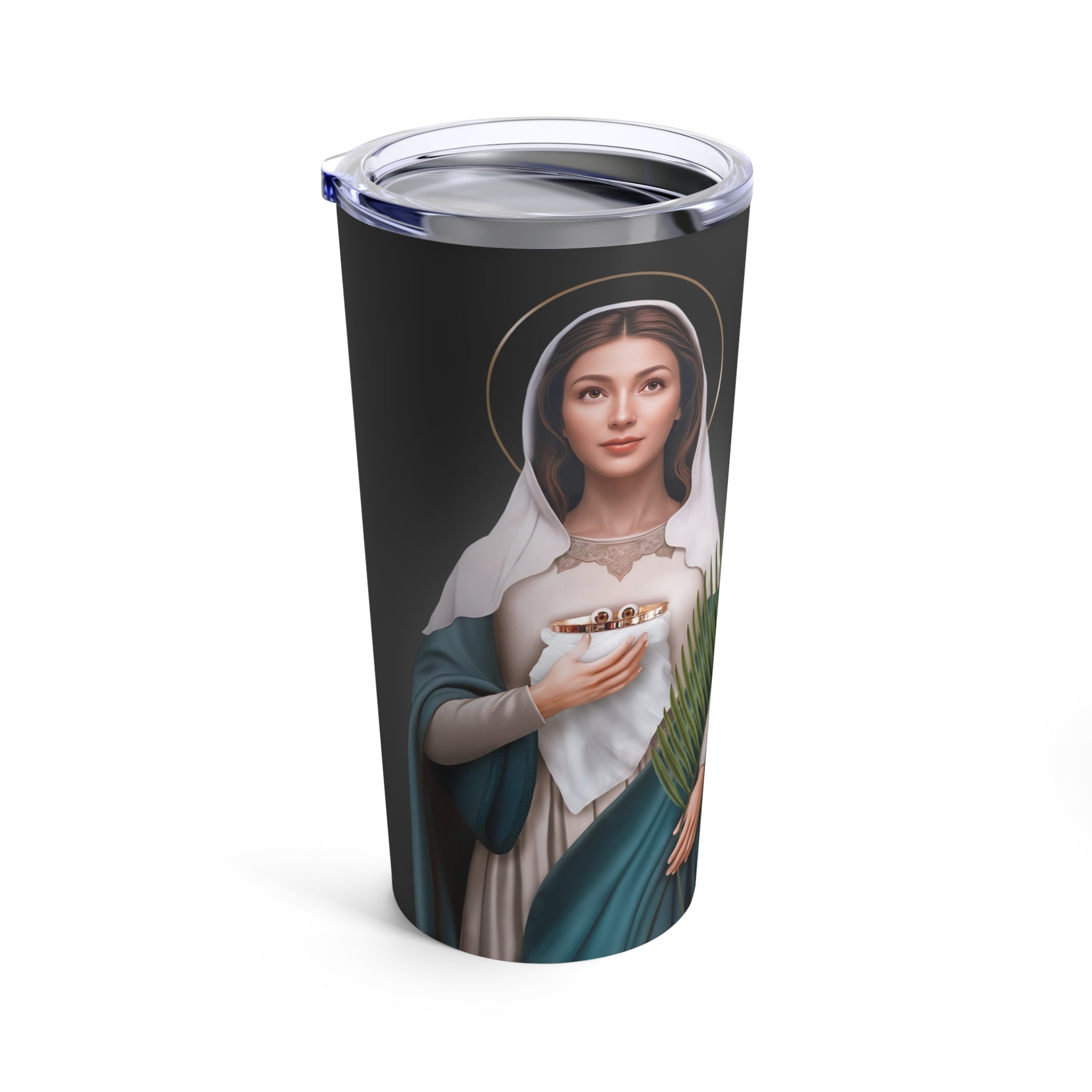 St. Lucy Lord's Prayer Tumbler 20 oz. (Ash) - VENXARA®
