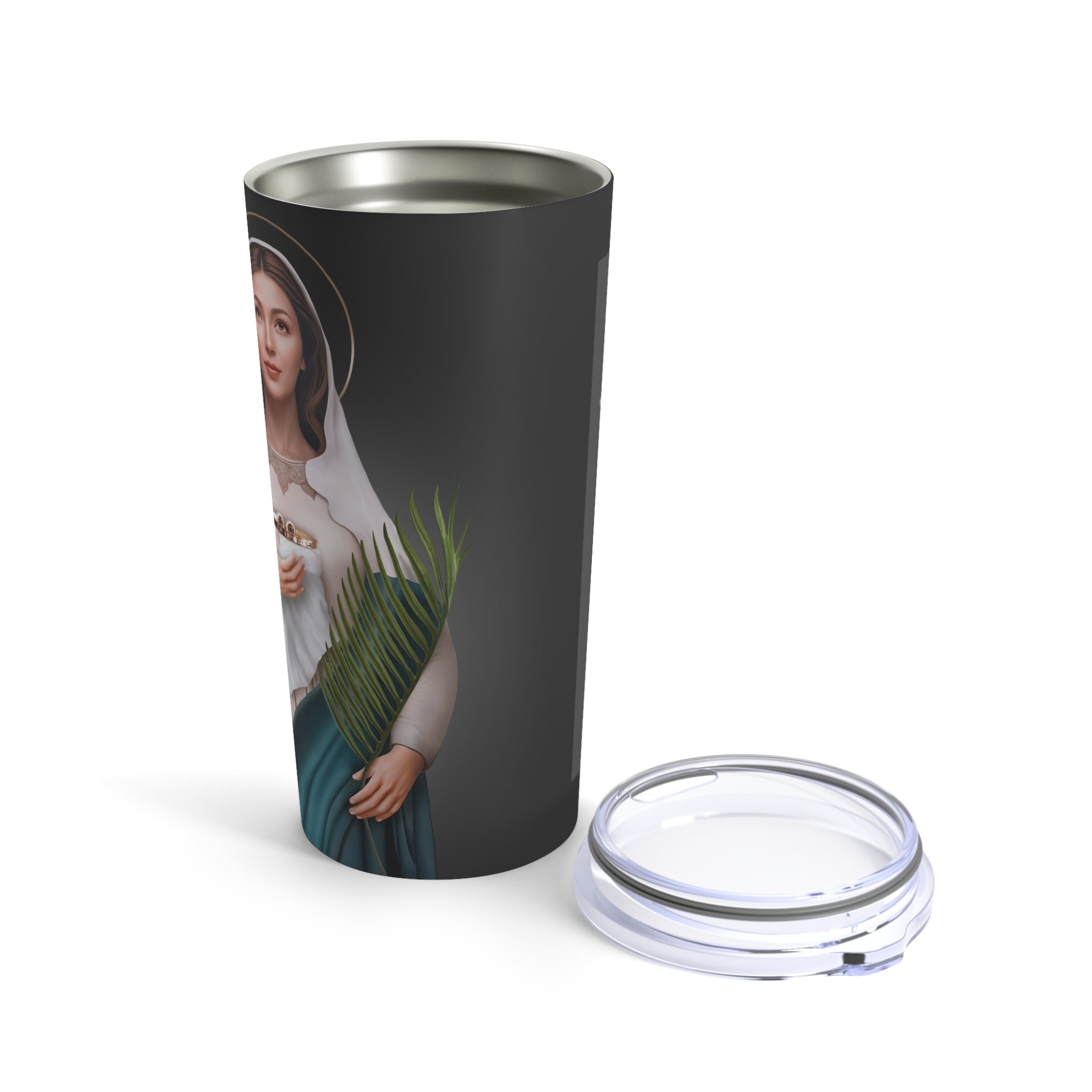St. Lucy Lord's Prayer Tumbler 20 oz. (Ash) - VENXARA®