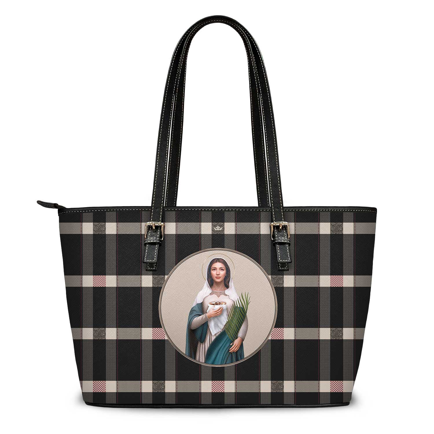St. Lucy Tote Bag (Plaid) - VENXARA®