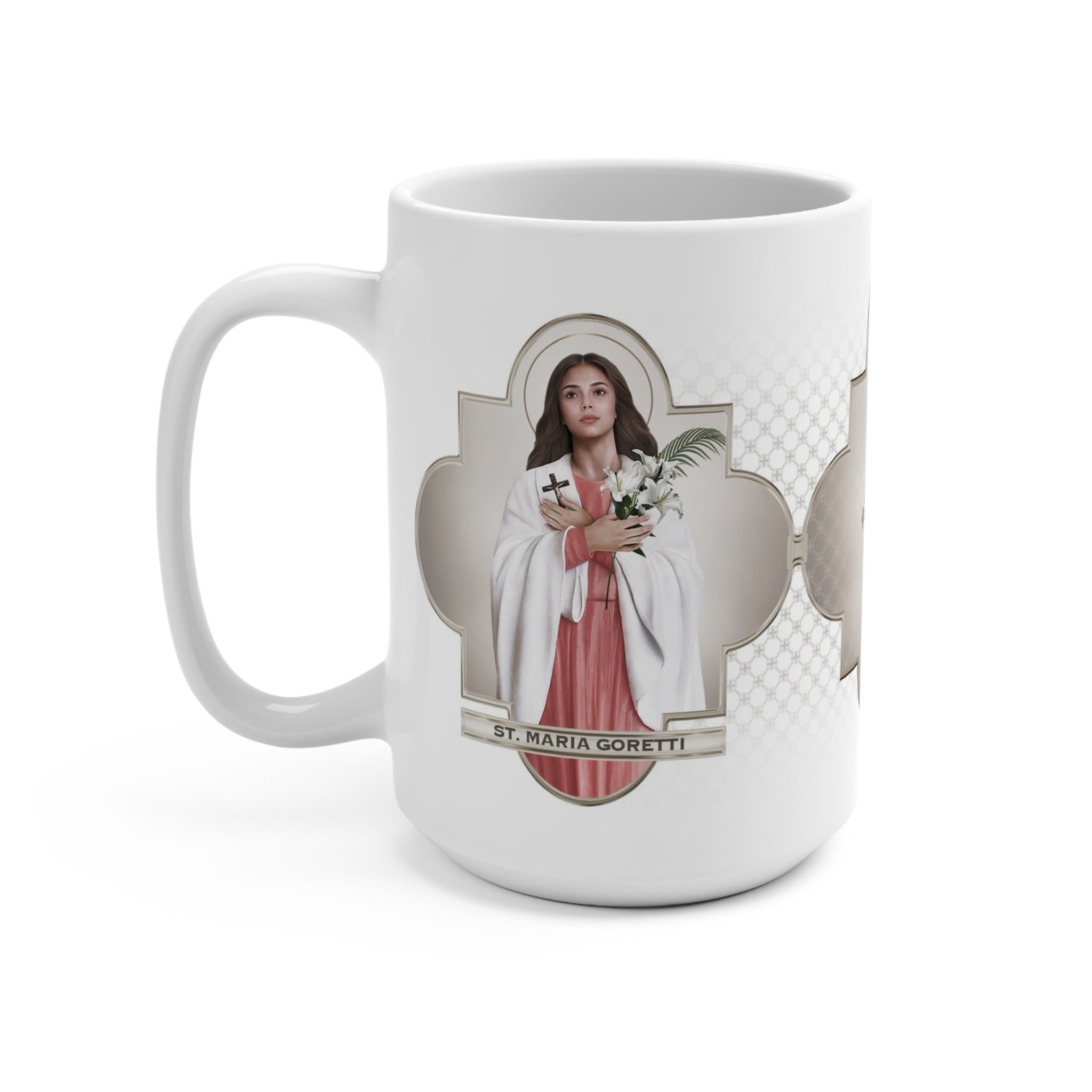 St. Maria Goretti Ceramic Mug (White 15 oz) - VENXARA®