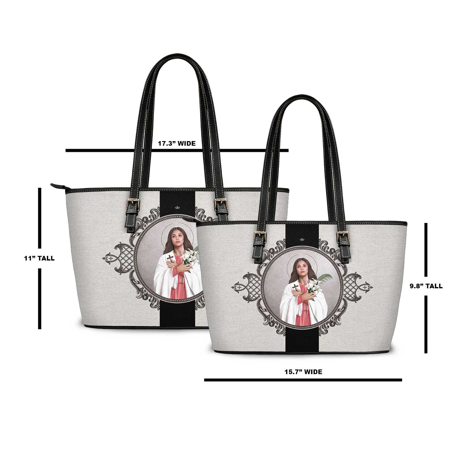 St. Maria Goretti Medallion Tote Bag (Sandstone) - VENXARA®