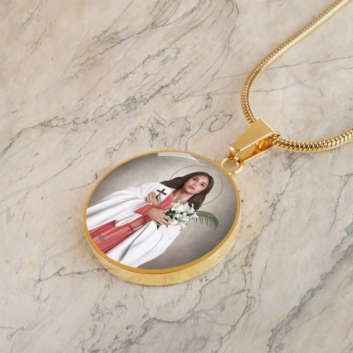 St. Maria Goretti Pendant Necklace Copyright VENXARA