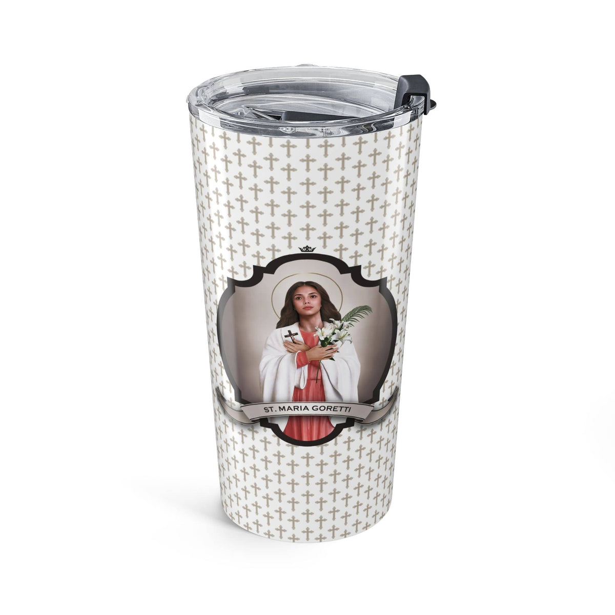St. Maria Goretti Tumbler (Crosses 20 oz) Copyright VENXARA