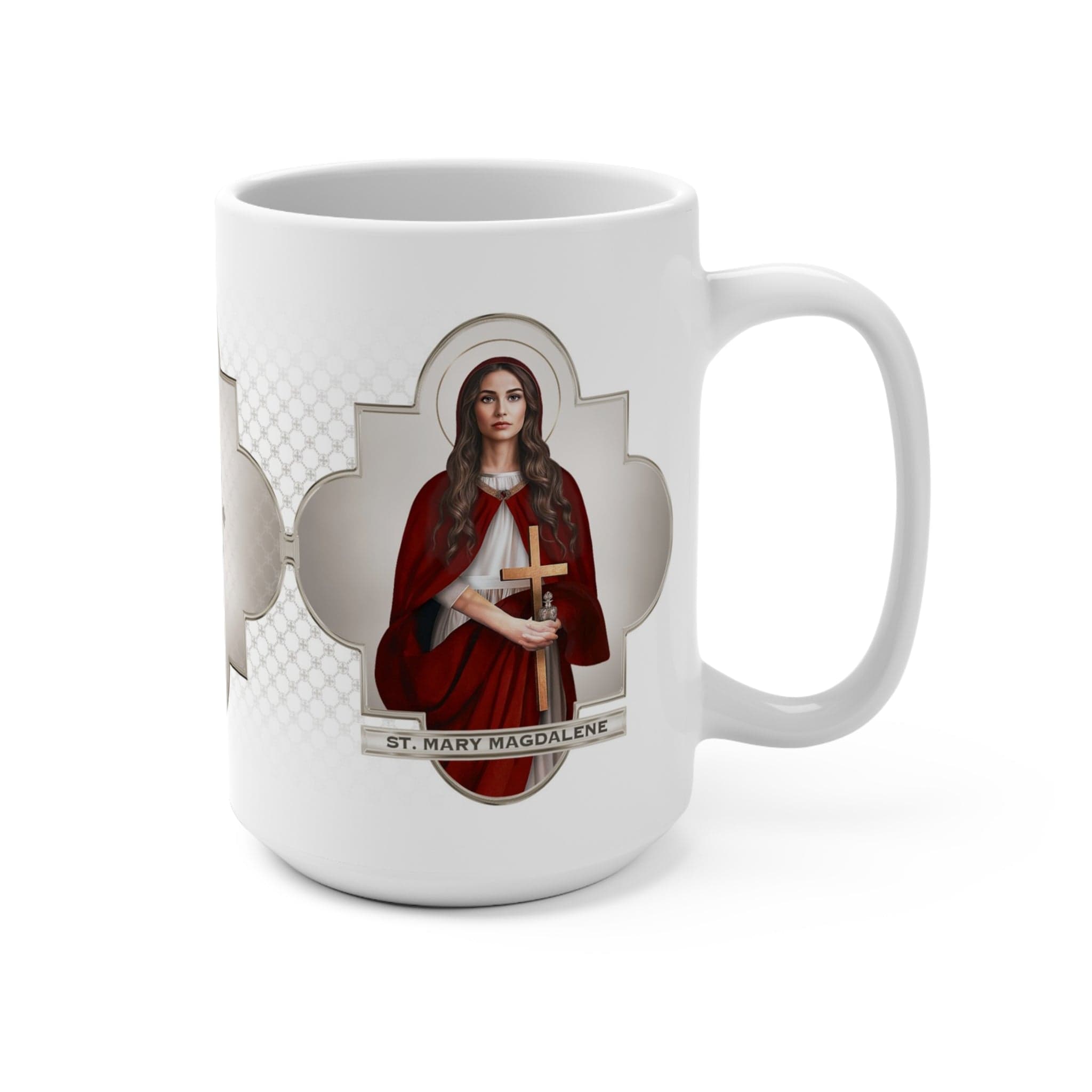 St. Mary Magdalene Ceramic Mug (White 15 oz) Copyright VENXARA