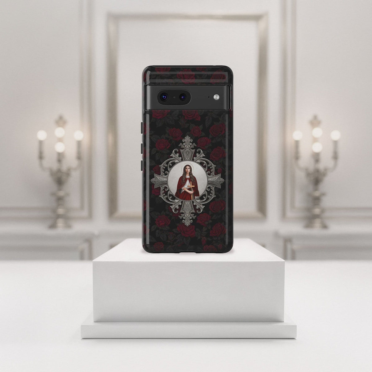 St. Mary Magdalene Hard Phone Case (Roses) Copyright VENXARA