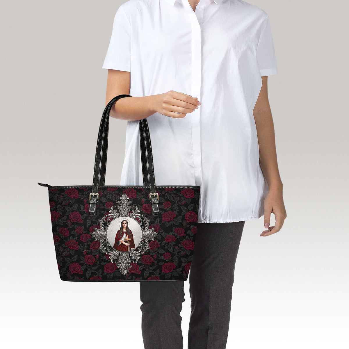 St. Mary Magdalene Tote Bag (Roses) Copyright VENXARA
