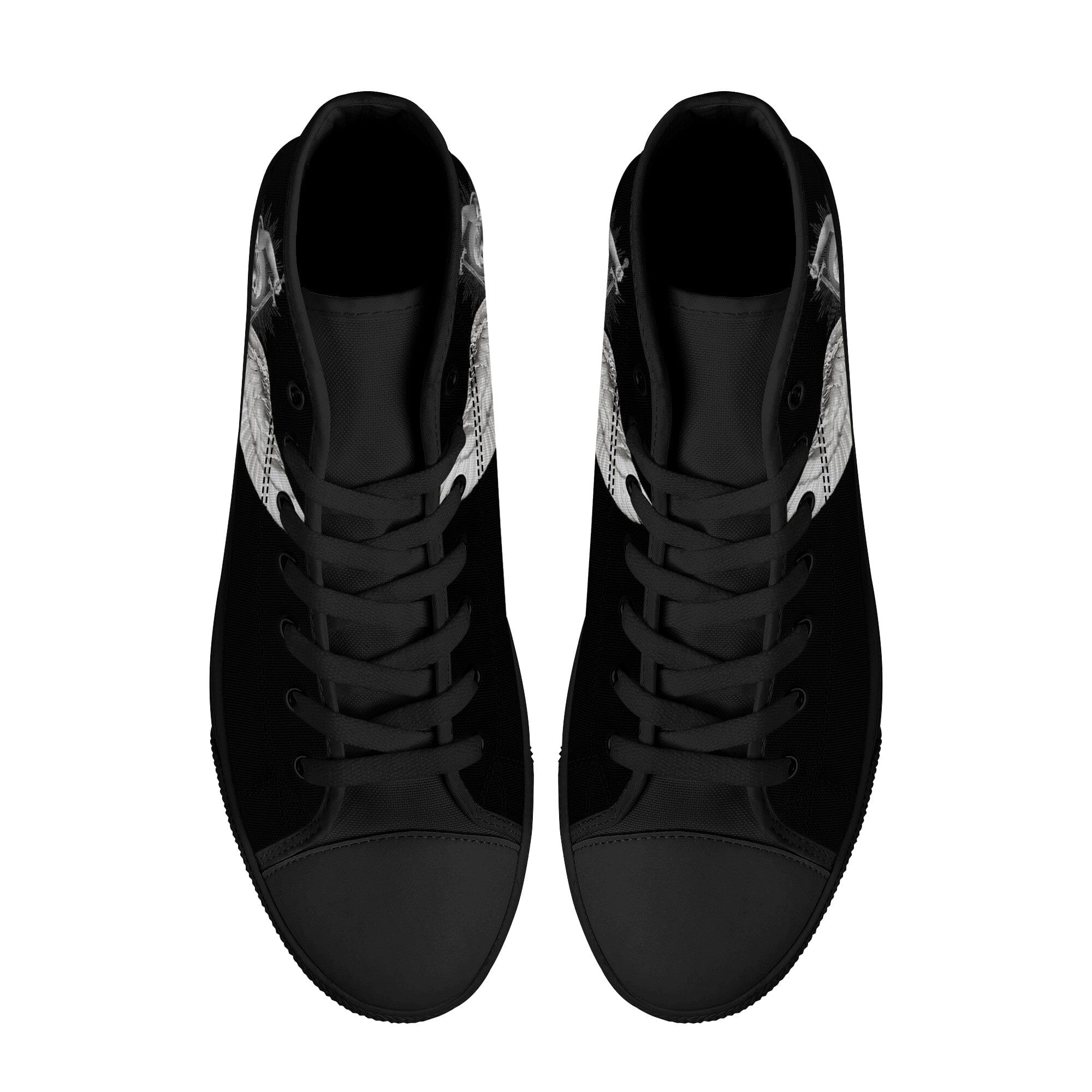 St. Michael the Archangel Canvas High Top Shoes (Black/Black) - VENXARA®