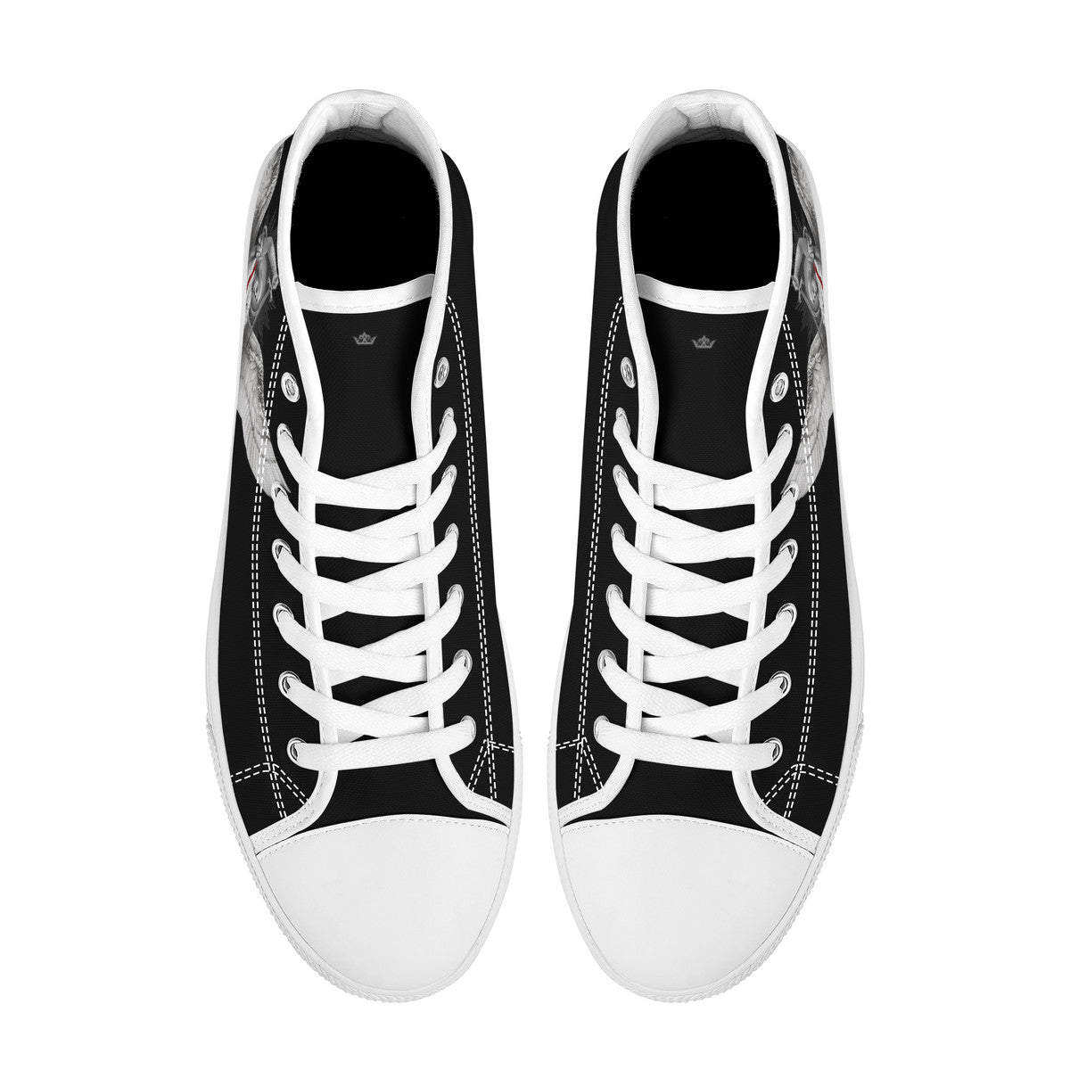 St. Michael the Archangel Comfort Canvas High Top Shoes (Black/White) - VENXARA®