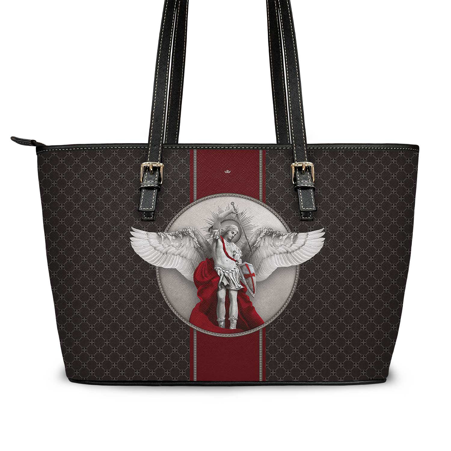 St. Michael the Archangel Medallion Tote Bag (Charcoal) - VENXARA®