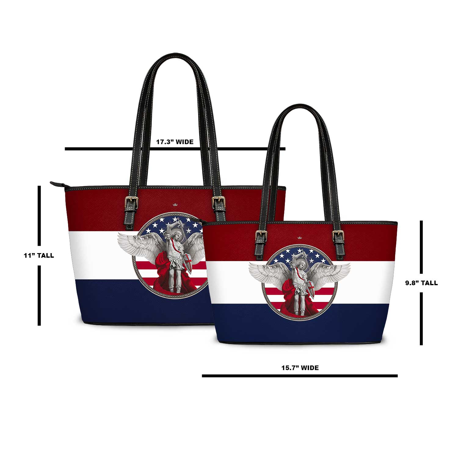 St. Michael the Archangel Medallion Tote Bag (Patriotic) - VENXARA®