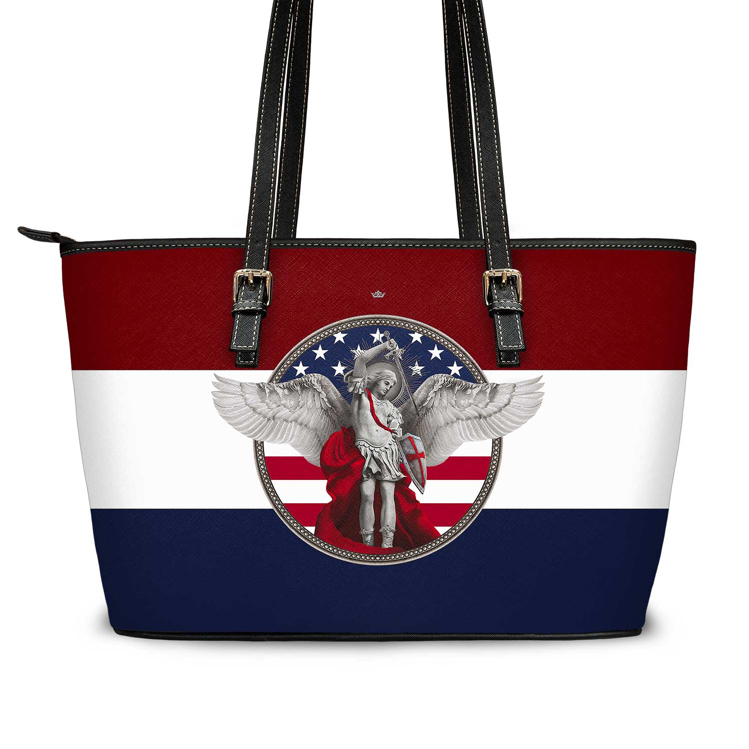 St. Michael the Archangel Medallion Tote Bag (Patriotic) - VENXARA®