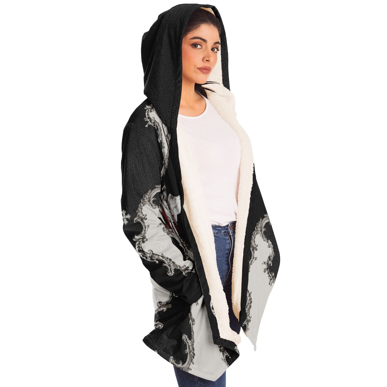 St. Michael the Archangel Microfleece Cloak (Baroque Leopard) - VENXARA®