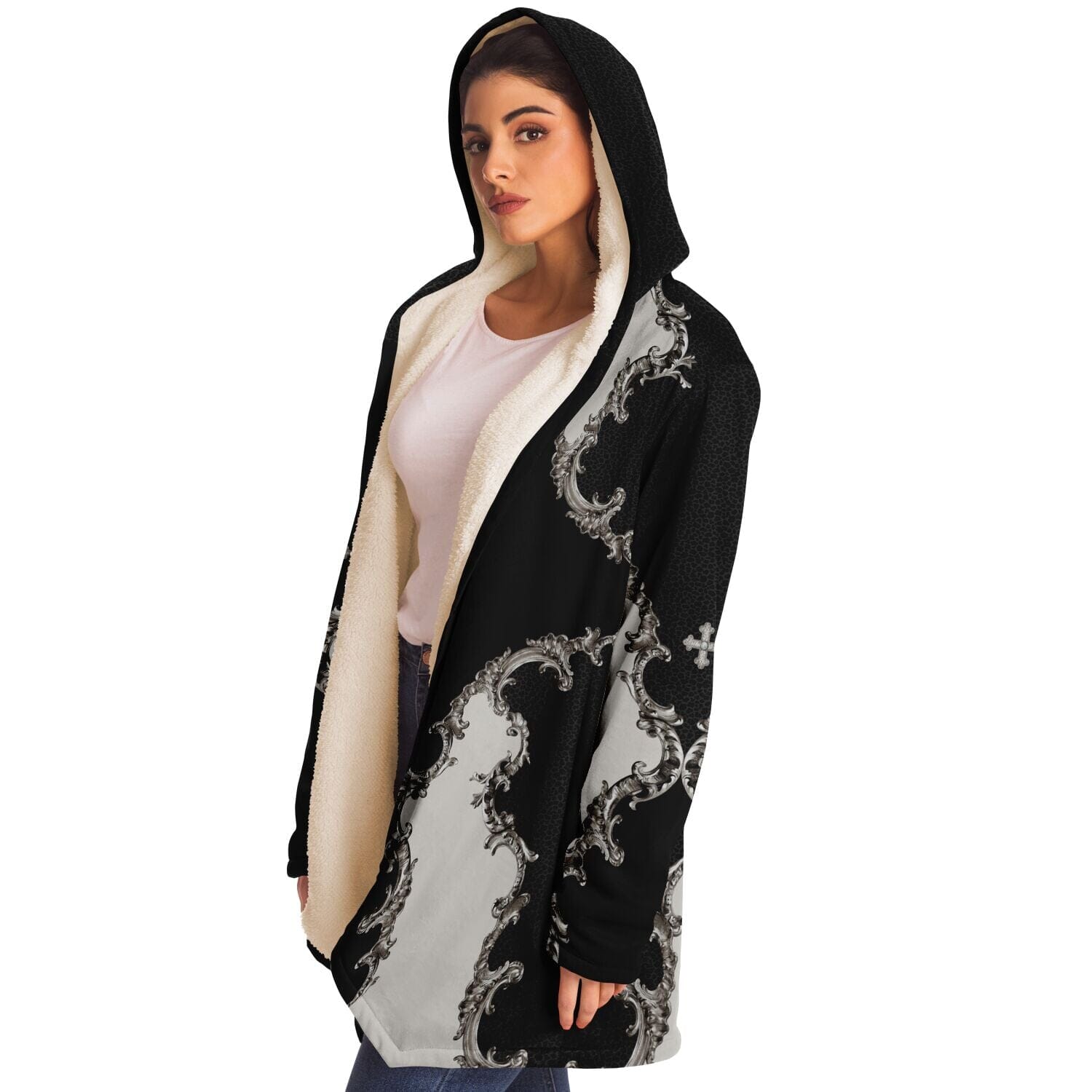 St. Michael the Archangel Microfleece Cloak (Baroque Leopard) - VENXARA®