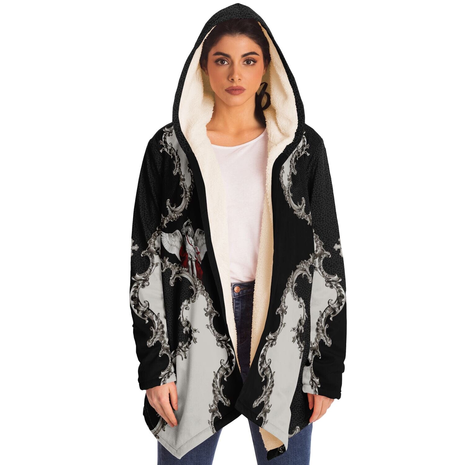 St. Michael the Archangel Microfleece Cloak (Baroque Leopard) - VENXARA®