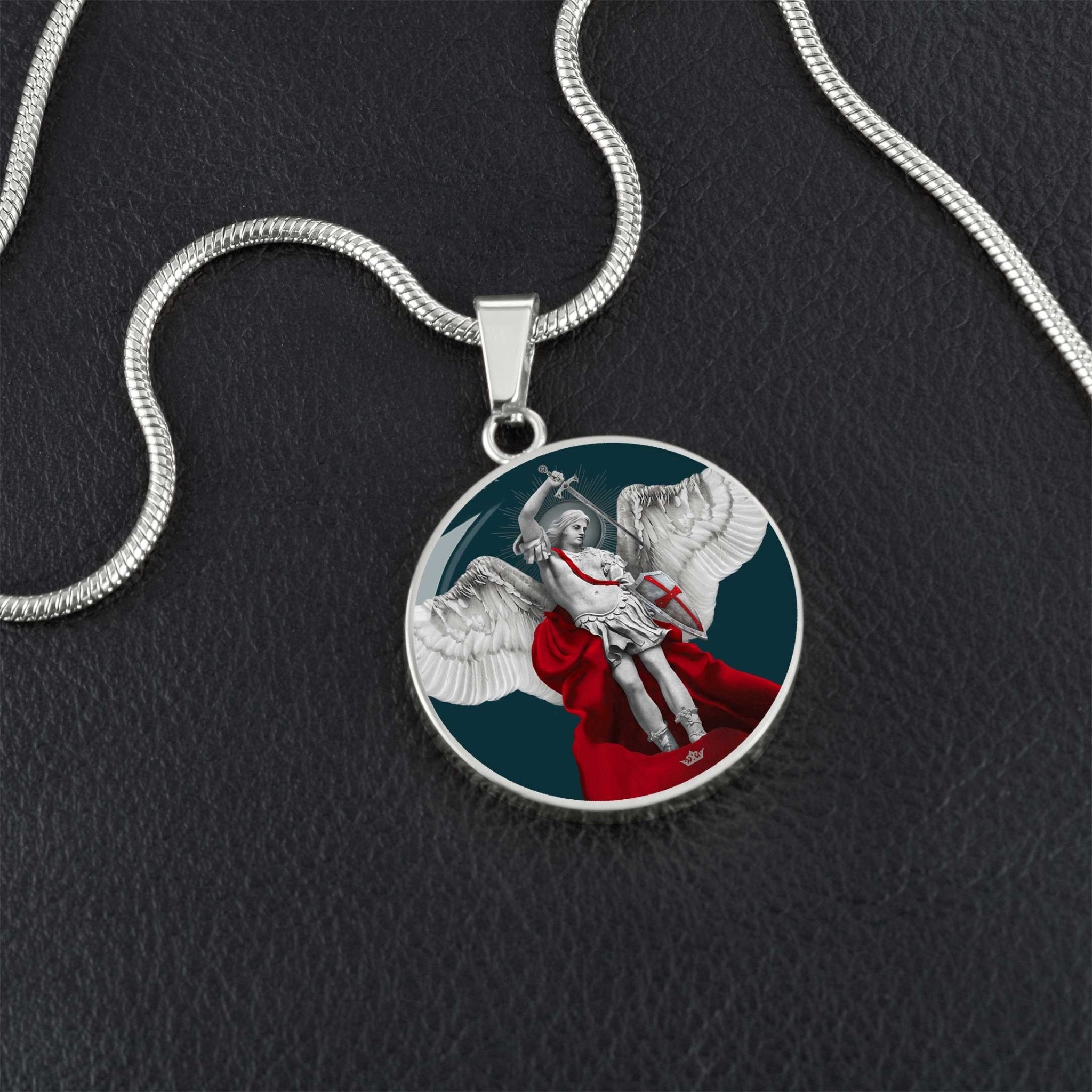 St. Michael the Archangel Pendant Necklace (Midnight Blue) - VENXARA®