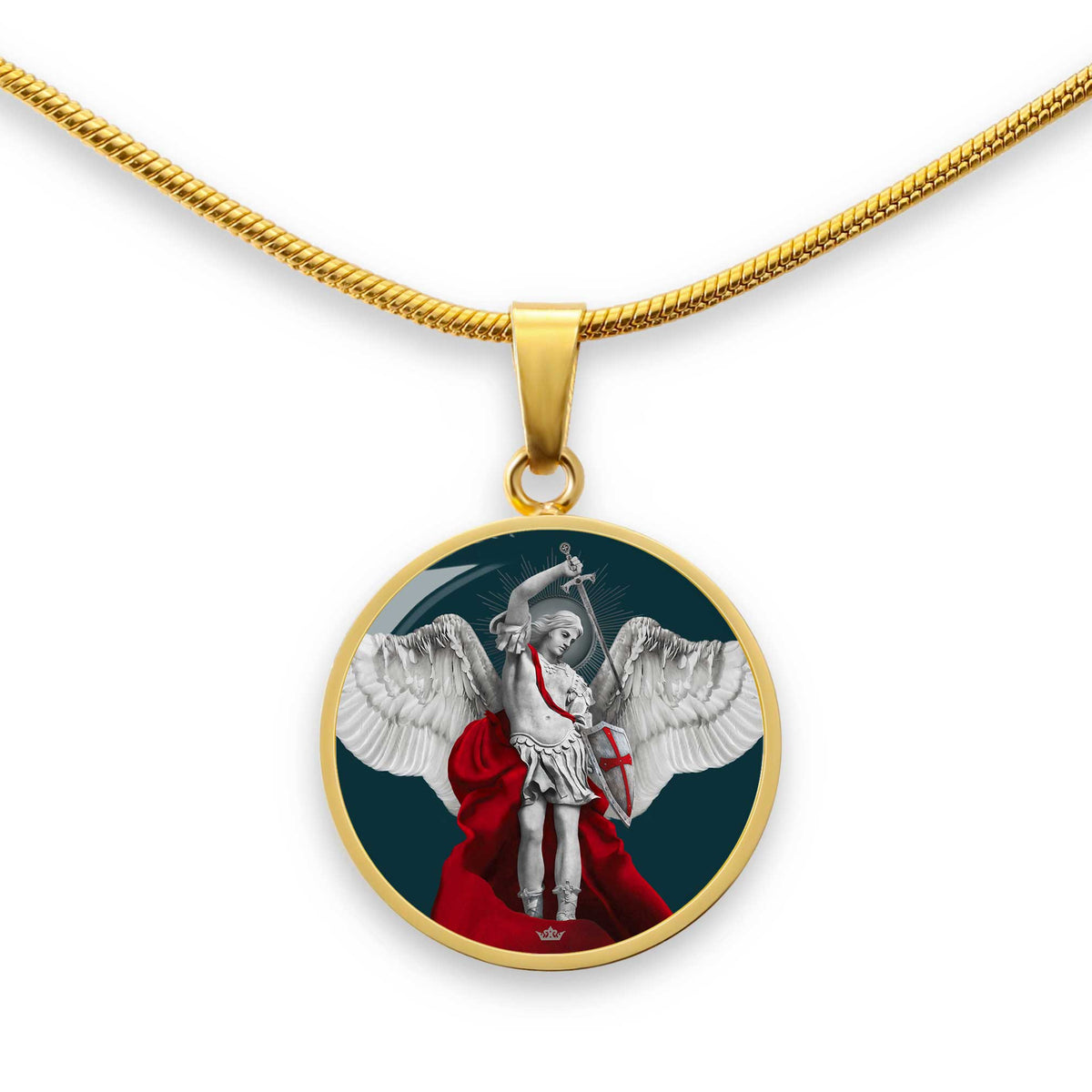 St. Michael the Archangel Pendant Necklace (Midnight Blue) Copyright VENXARA