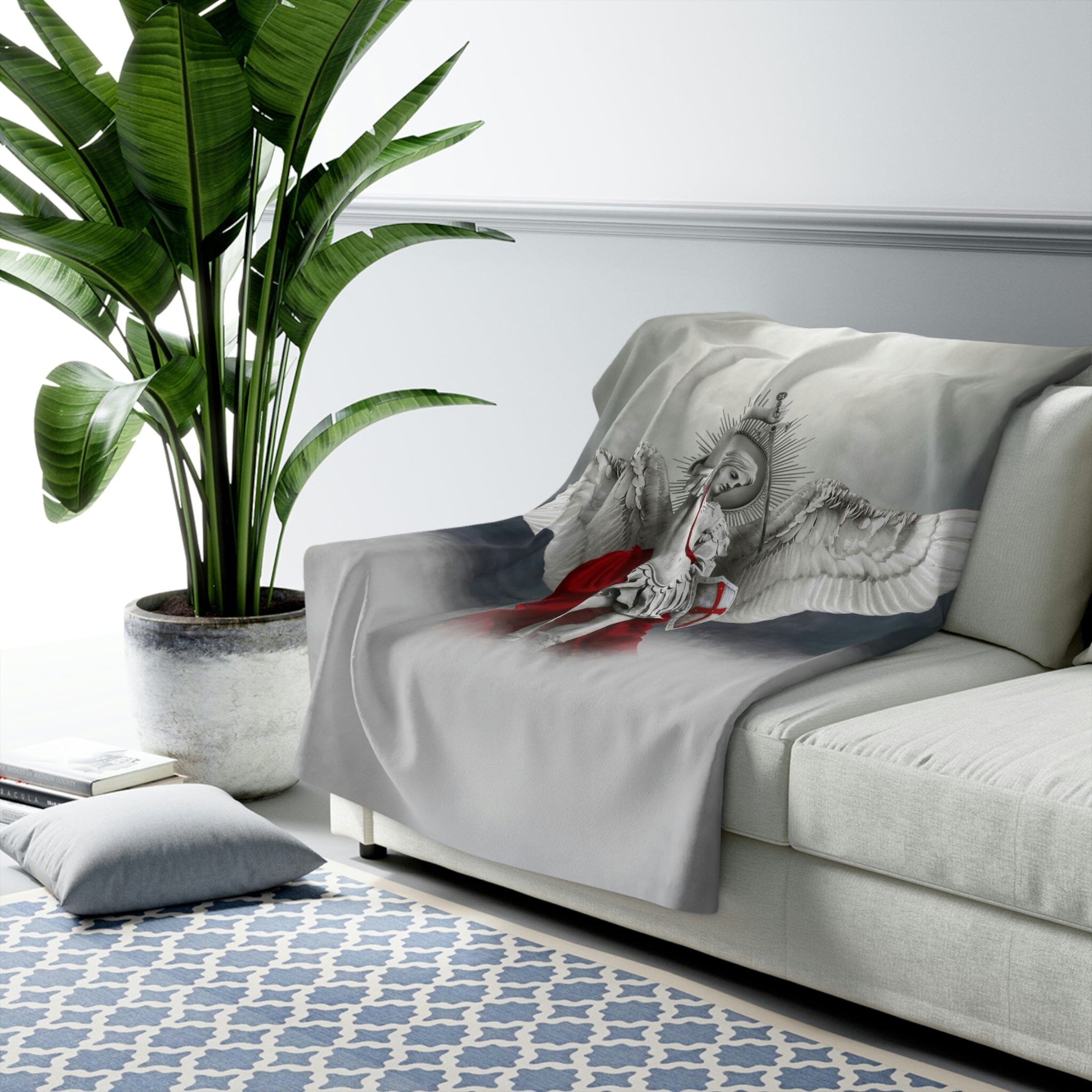 St. Michael the Archangel Sherpa Fleece Blanket - VENXARA®