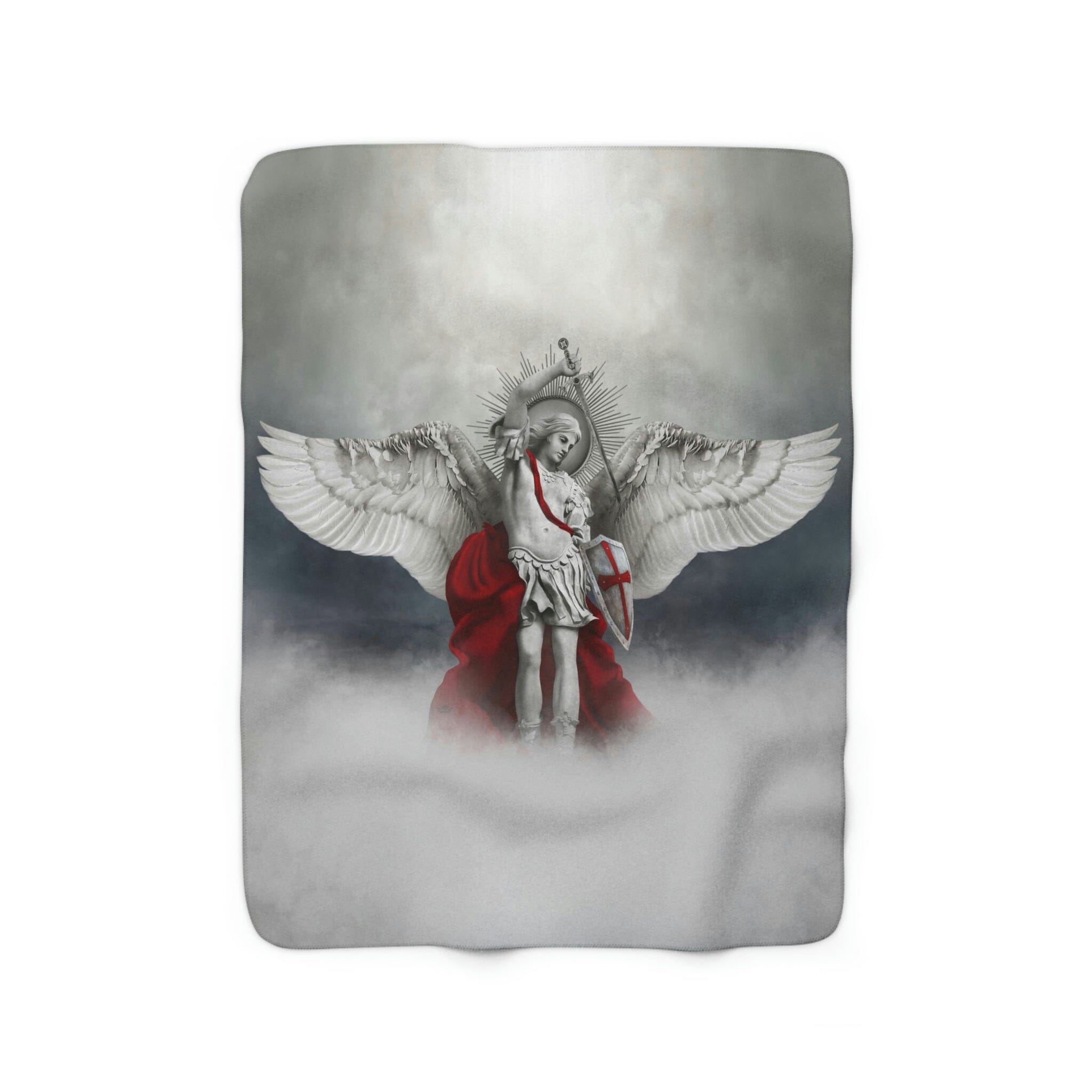 St. Michael the Archangel Sherpa Fleece Blanket - VENXARA®