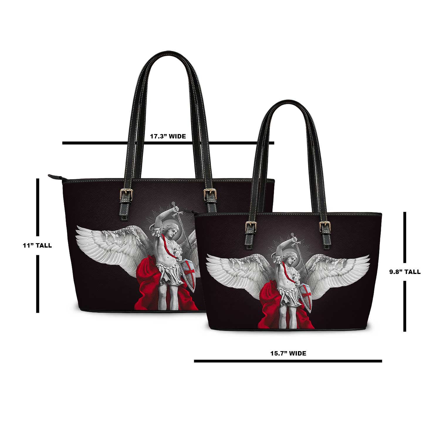 St. Michael the Archangel Tote Bag (Black) - VENXARA®