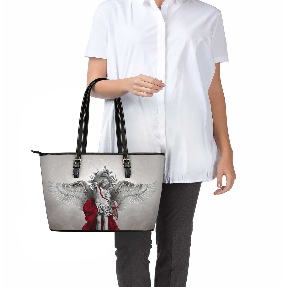 St. Michael the Archangel Tote Bag (Cloud) Copyright VENXARA