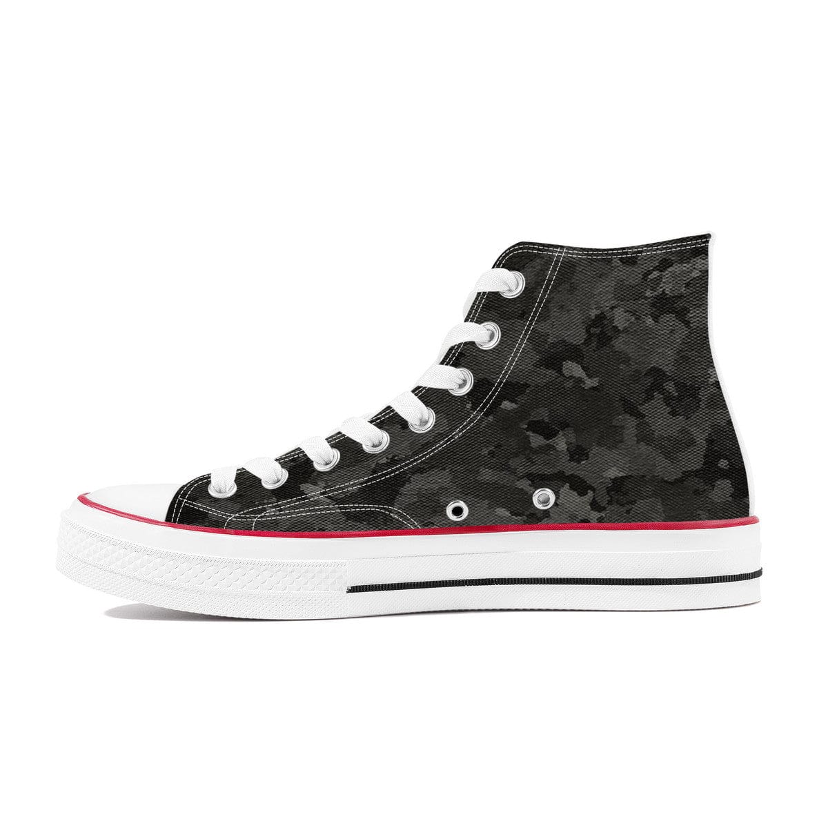 St. Michael the Archangel Victorious Classic Canvas High Top Shoes (Black Camo) Copyright VENXARA