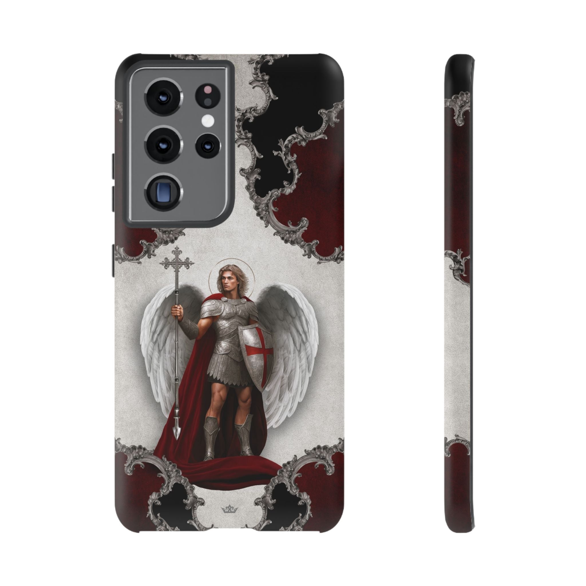 St. Michael the Archangel Victorious Hard Phone Case (Baroque) - Venxara