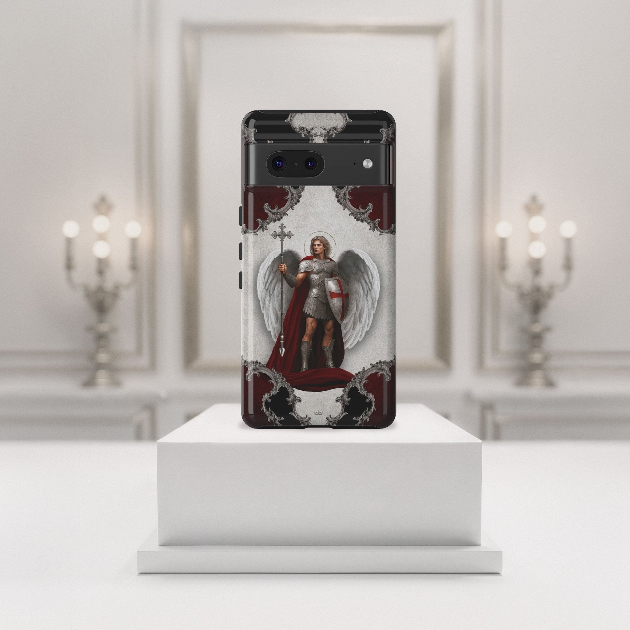 St. Michael the Archangel Victorious Hard Phone Case (Baroque) - Venxara