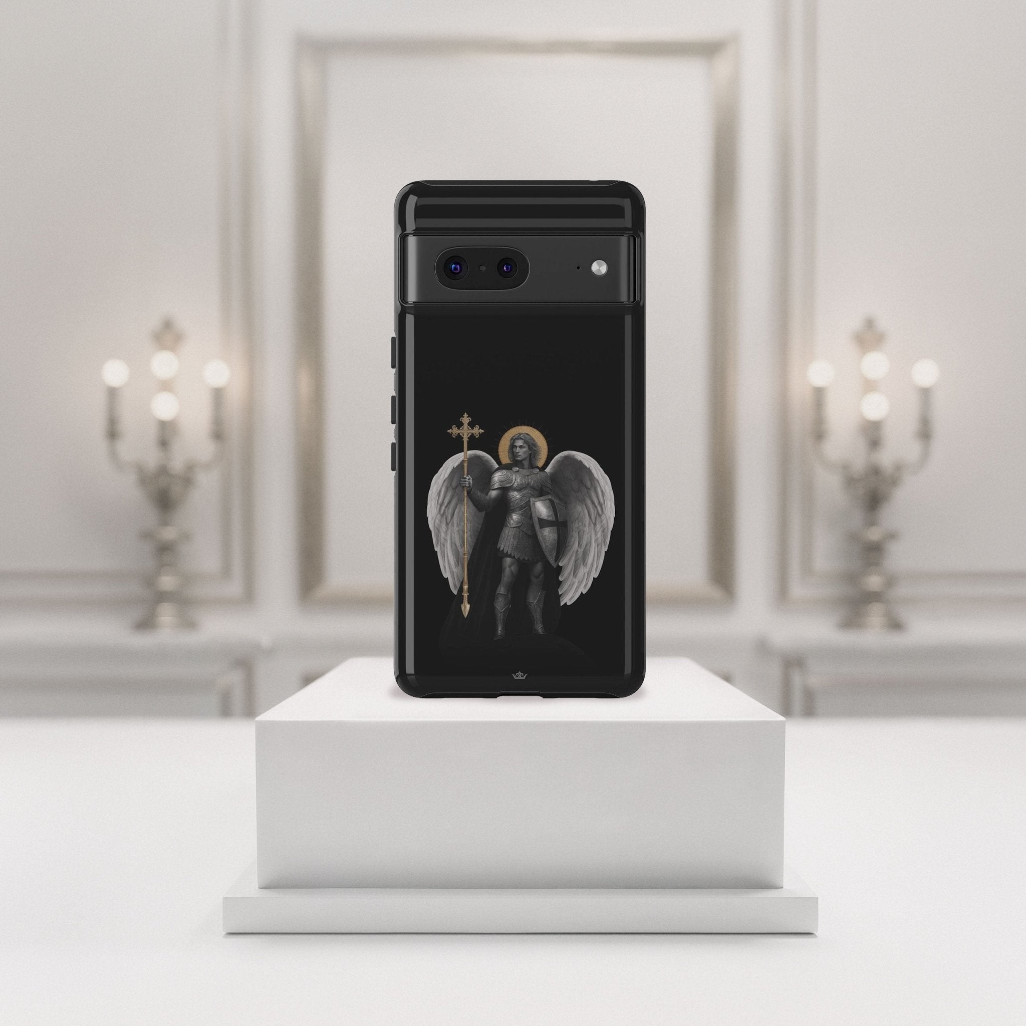 St. Michael the Archangel Victorious Hard Phone Case (Dark Night)
