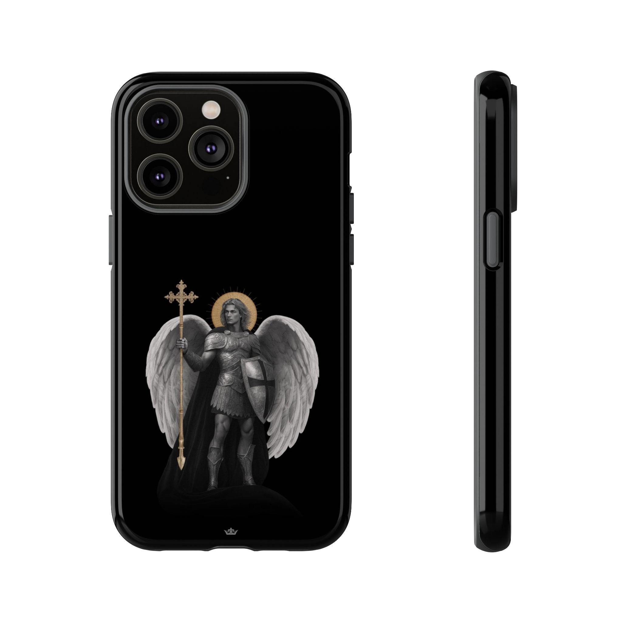 St. Michael the Archangel Victorious Hard Phone Case (Dark Night) - VENXARA
