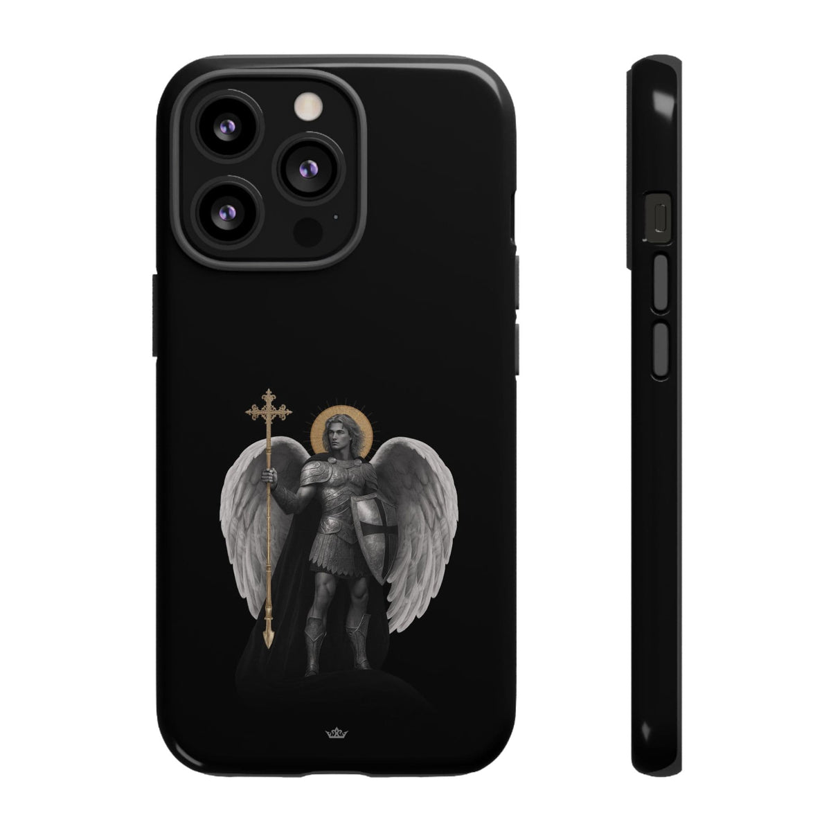 St. Michael the Archangel Victorious Hard Phone Case (Dark Night) Copyright VENXARA