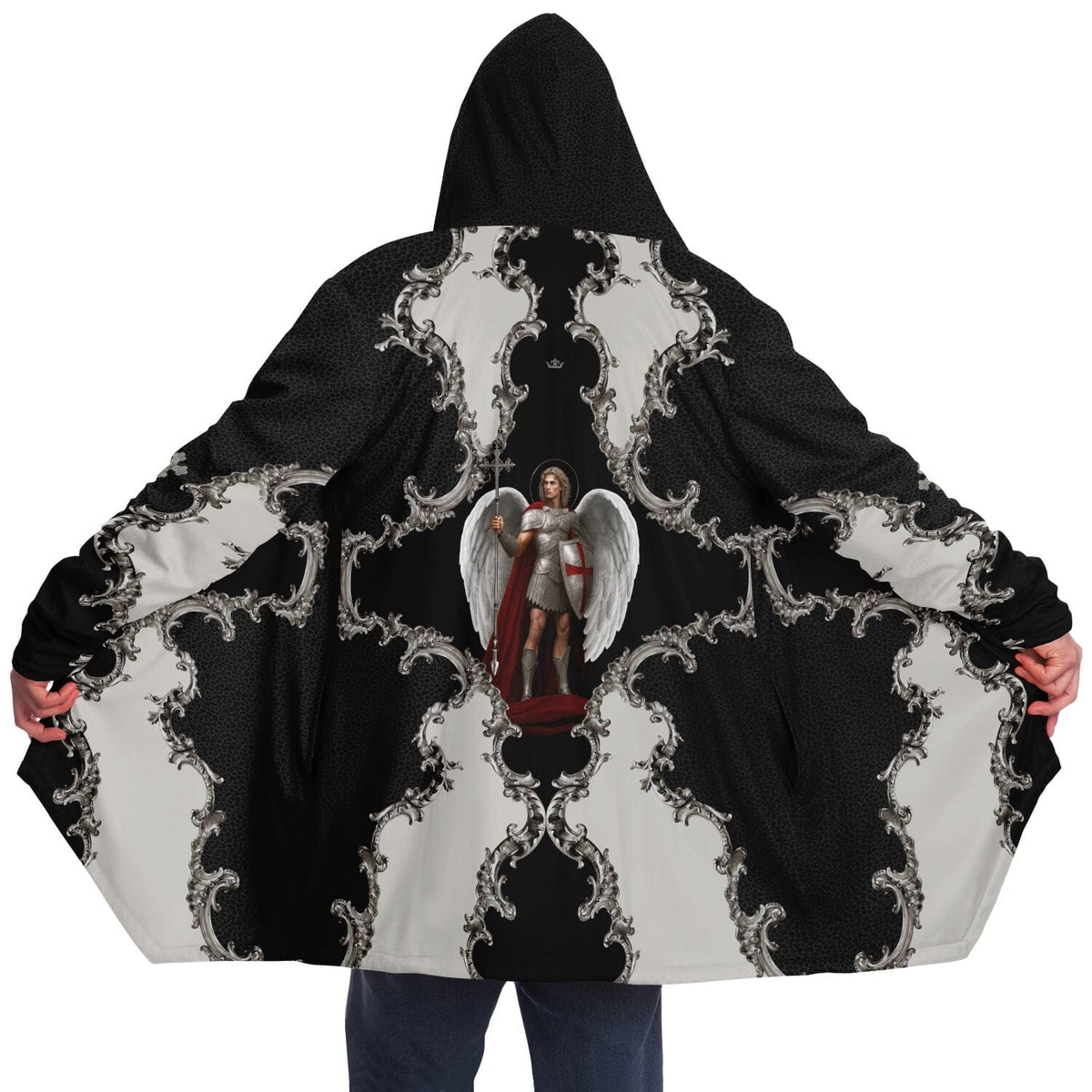 St. Michael the Archangel Victorious Microfleece Cloak (Baroque Leopard) Copyright VENXARA