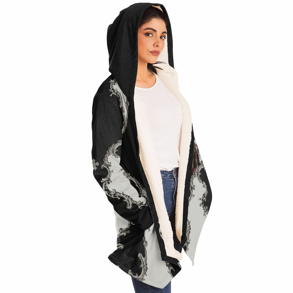 St. Michael the Archangel Victorious Microfleece Cloak (Baroque Leopard) Copyright VENXARA