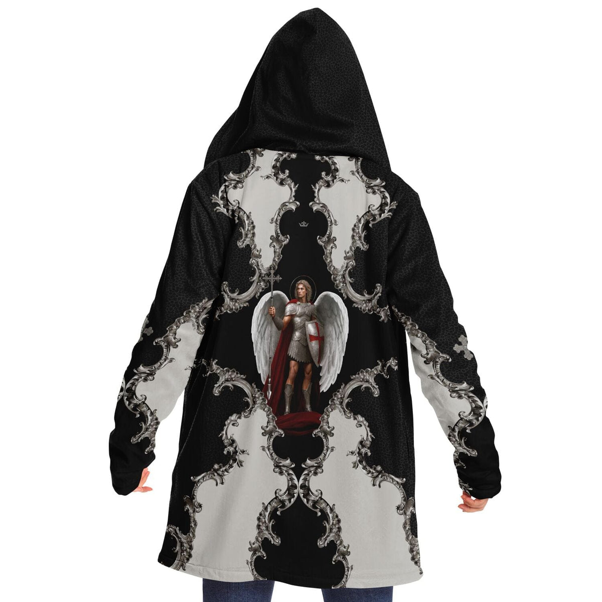 St. Michael the Archangel Victorious Microfleece Cloak (Baroque Leopard) Copyright VENXARA