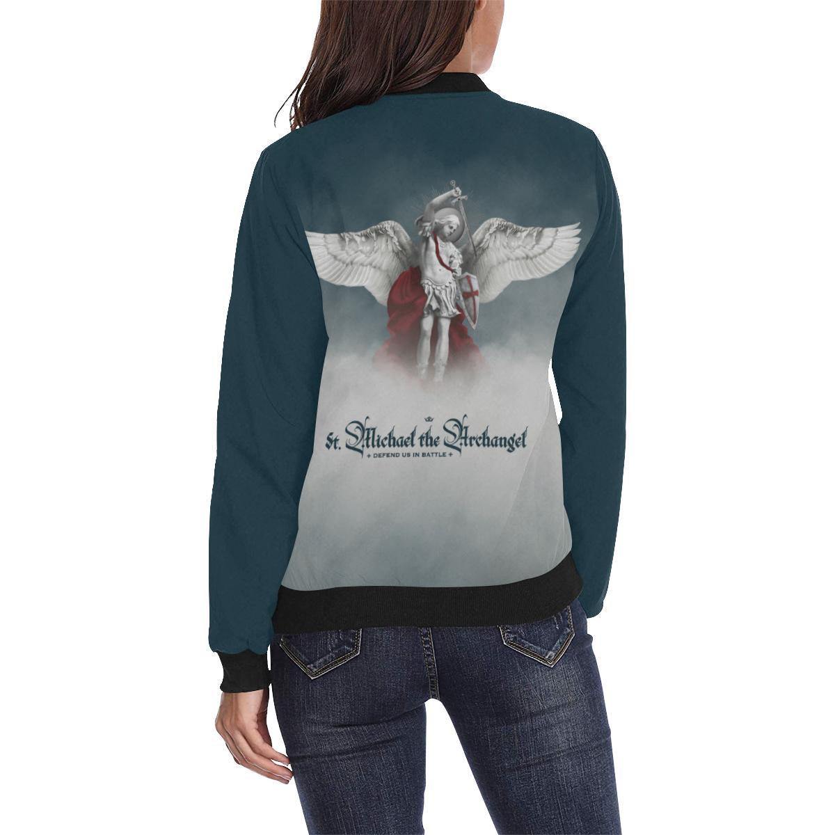 St. Michael the Archangel Women's Jacket (Navy Blue) - VENXARA®
