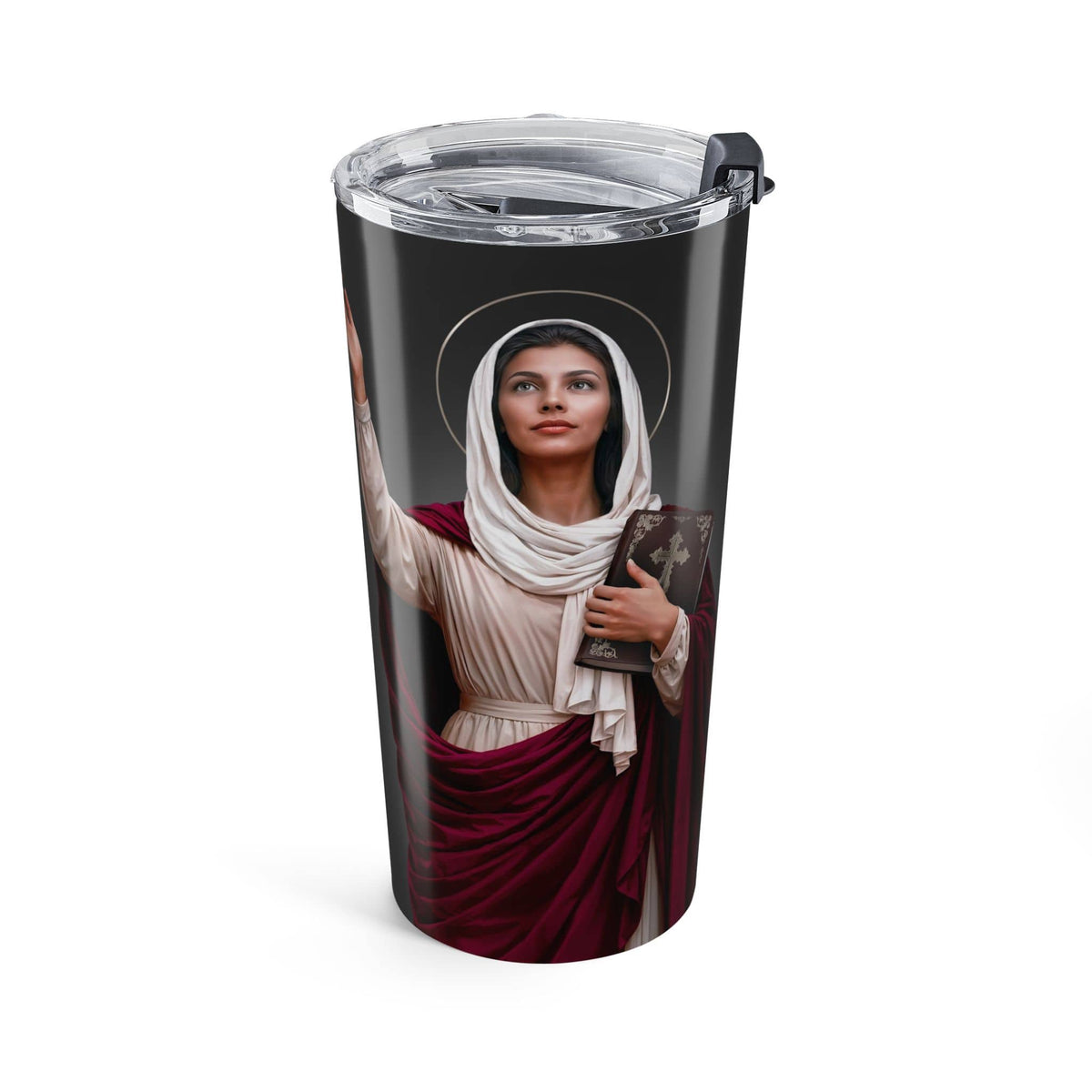 St. Monica Lord's Prayer Tumbler (Ash 20 oz) Copyright VENXARA