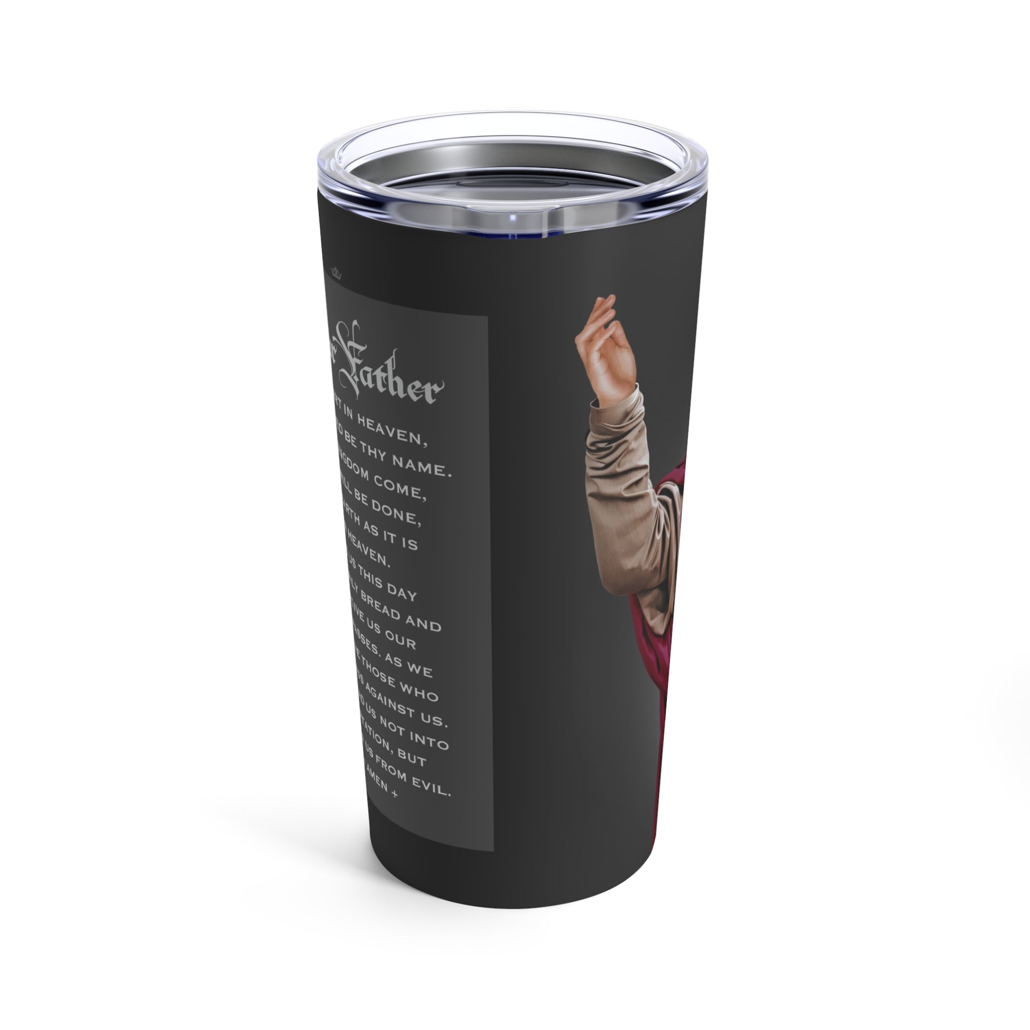 St. Monica Lord's Prayer Tumbler 20 oz. (Ash) - VENXARA®