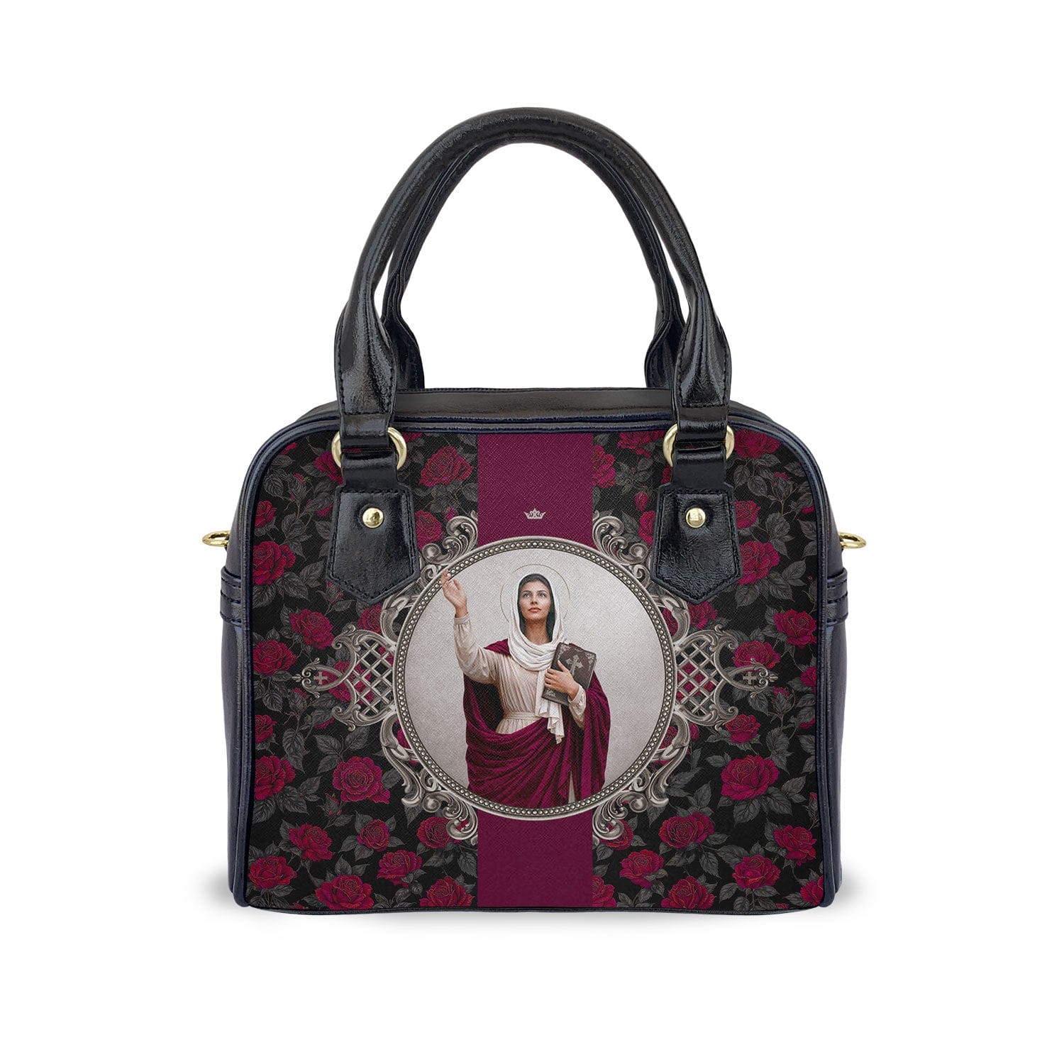 St. Monica Medallion Handbag (Roses) Copyright VENXARA