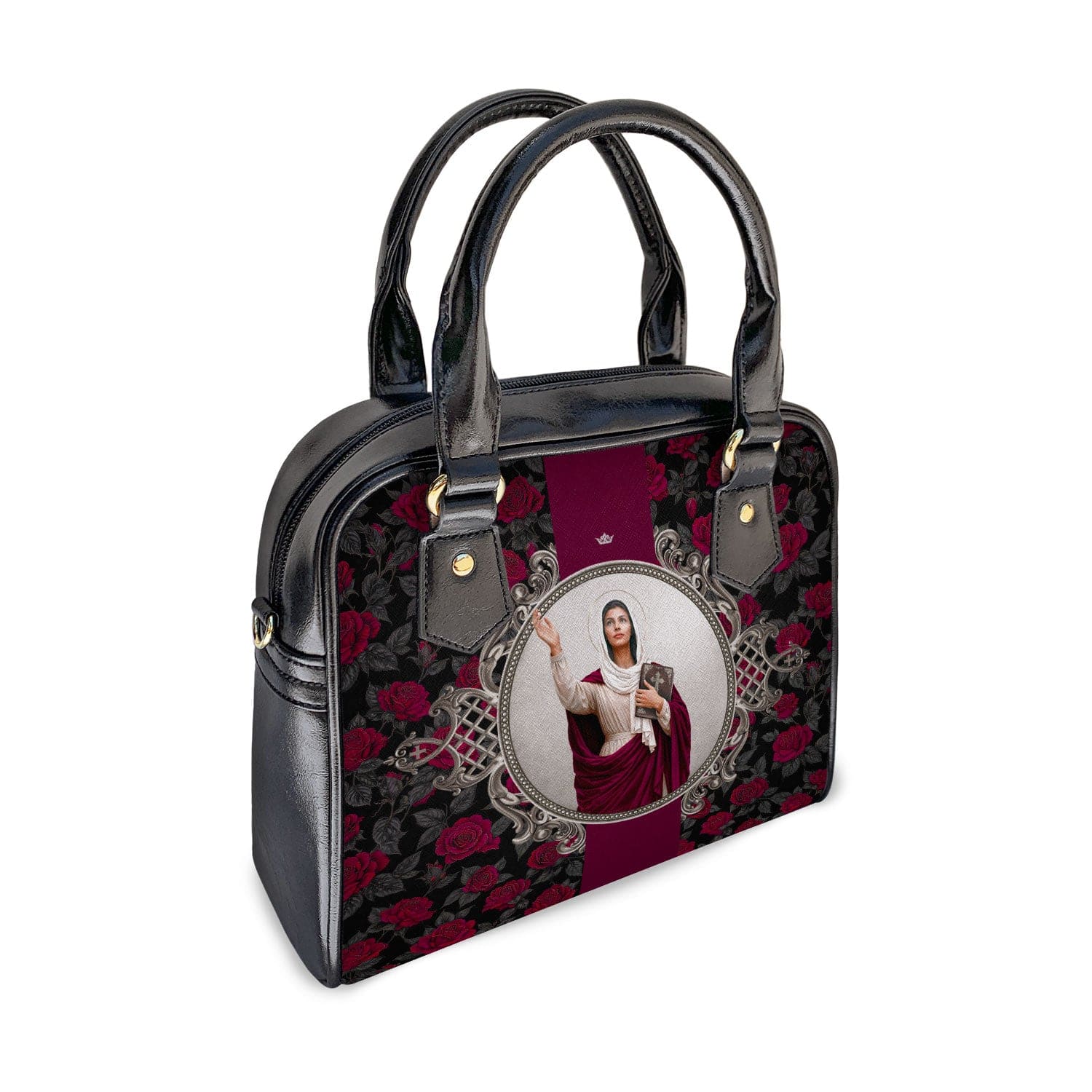 St. Monica Medallion Handbag (Roses) Copyright VENXARA